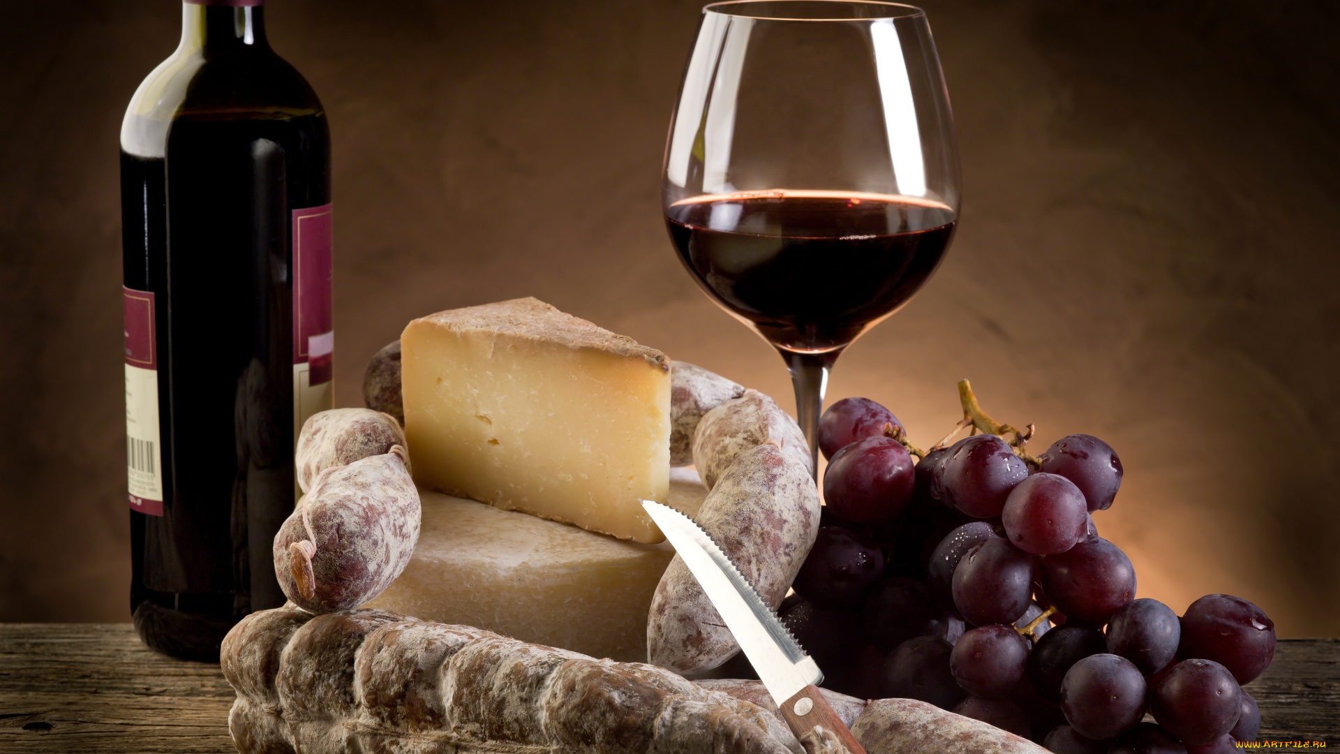еда, натюрморт, вино, виноград