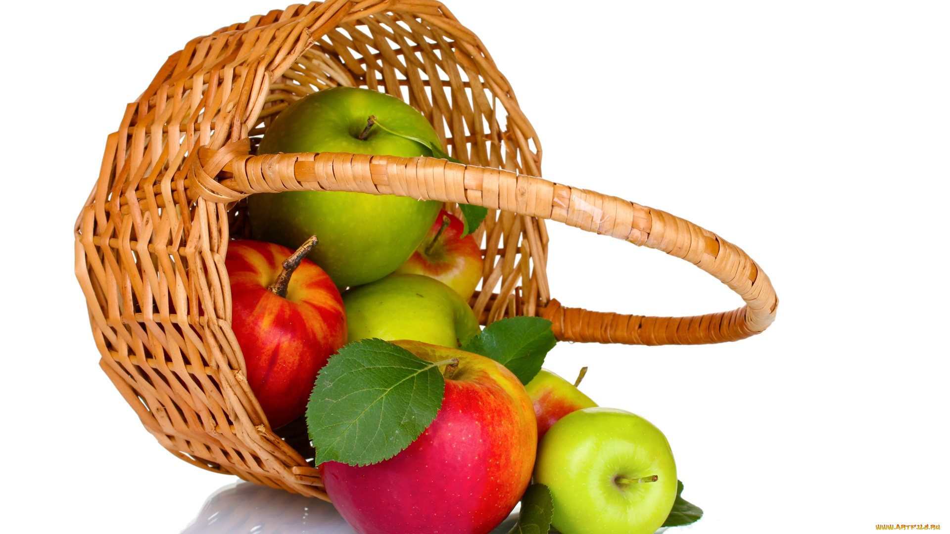 еда, Яблоки, корзина