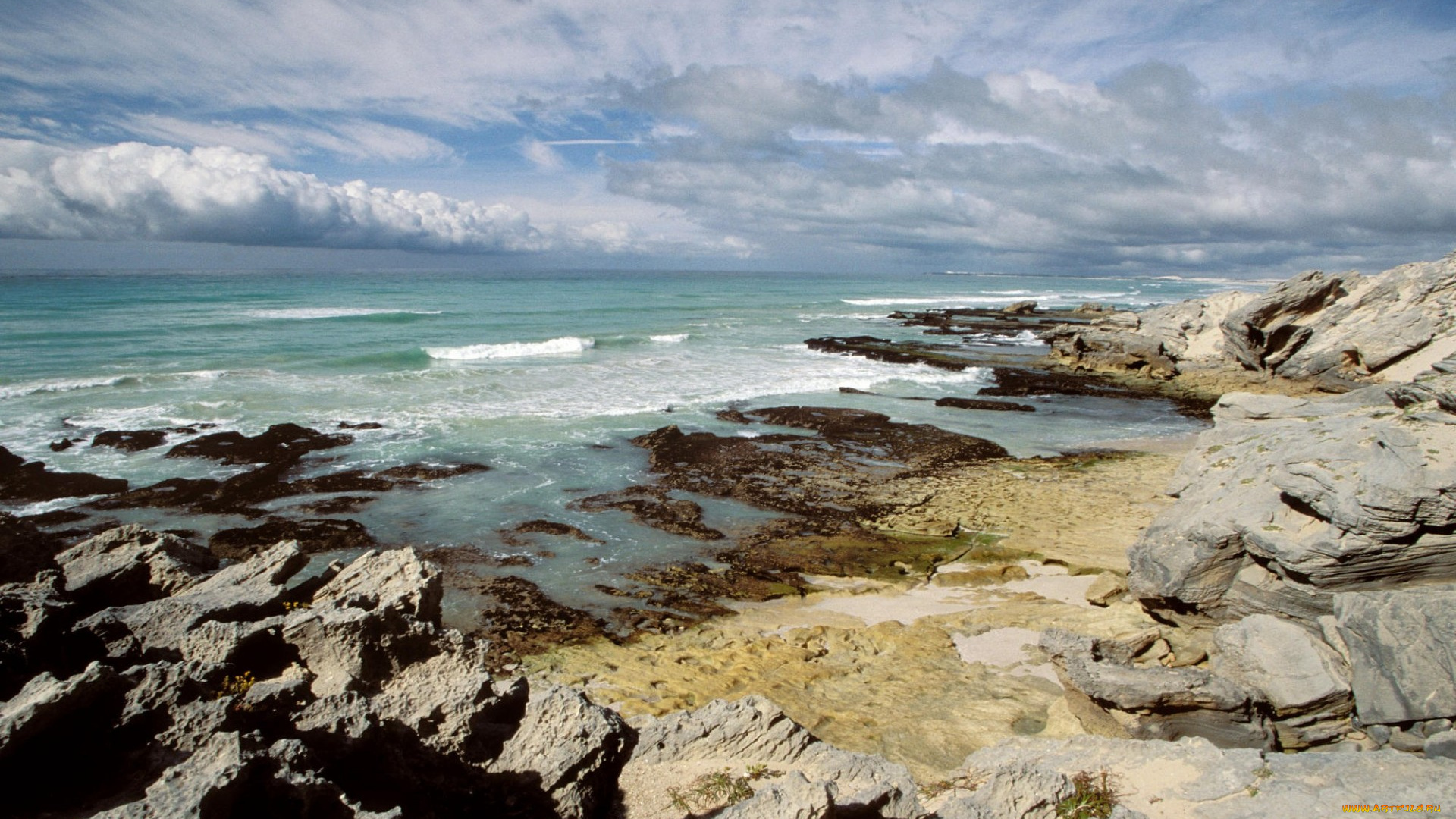 природа, побережье, море, берег, камни