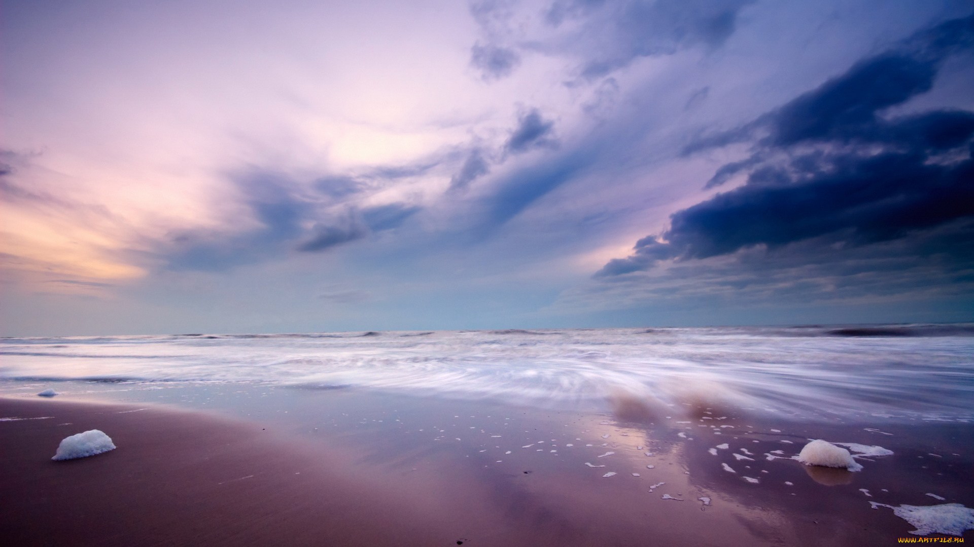 природа, побережье, пена