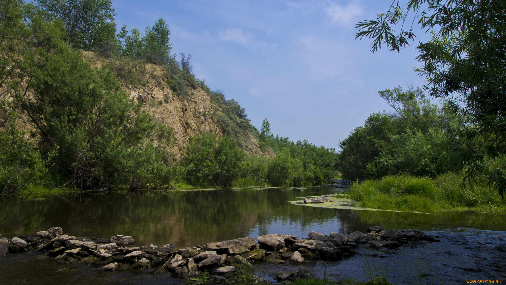 природа, реки, озера, река, камни, деревья