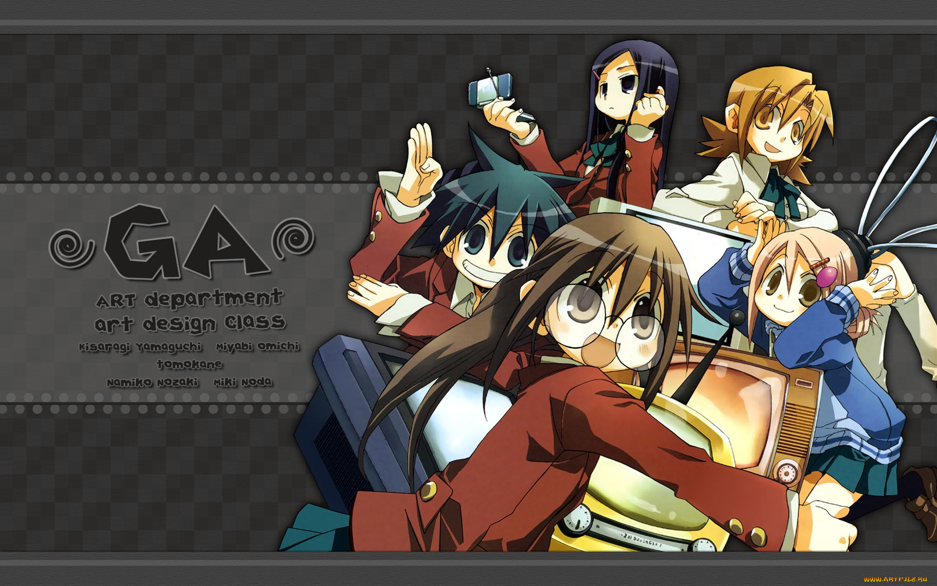 аниме, ga, девушки