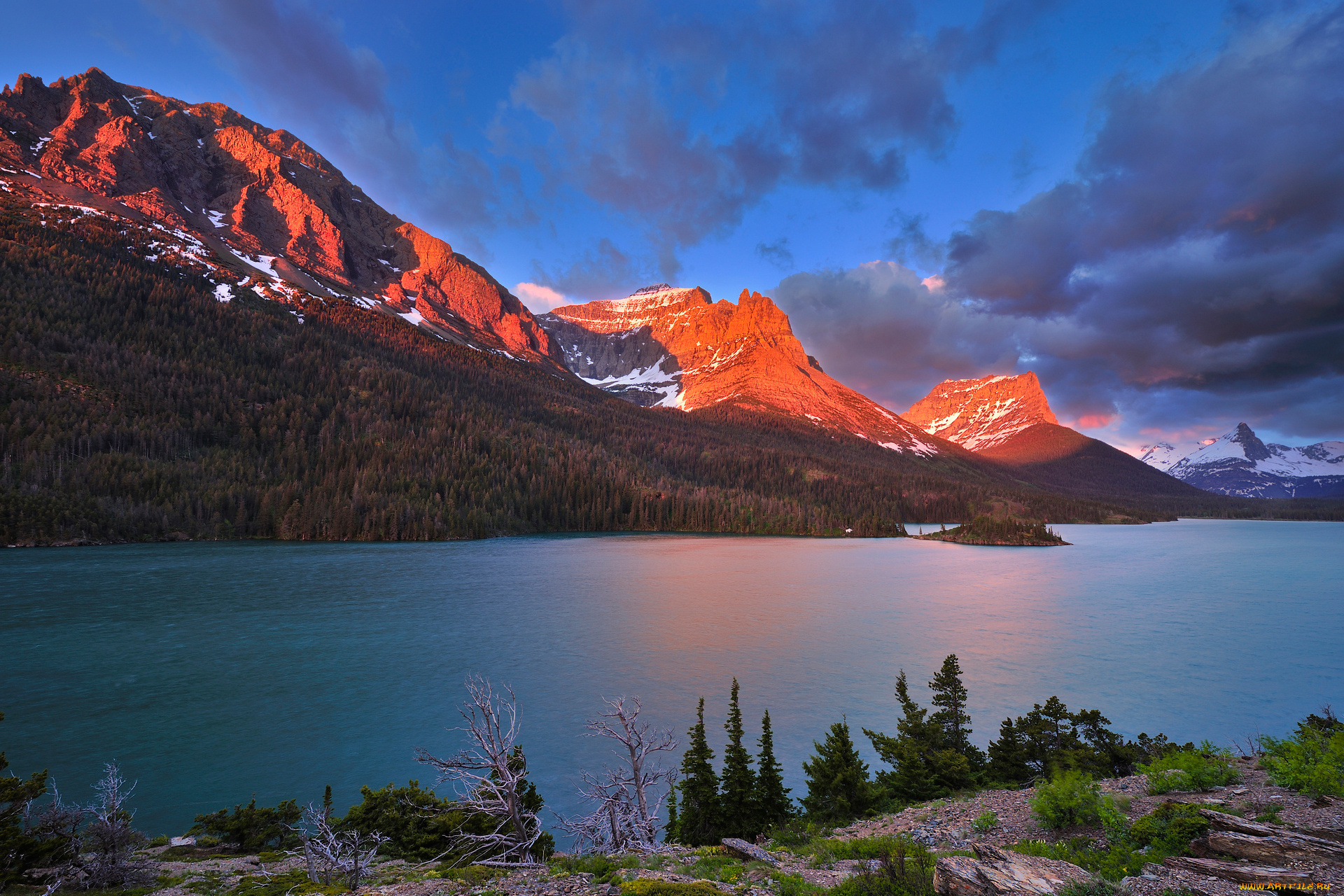 природа, реки, озера, озеро, горы, лес, деревья, пейзаж