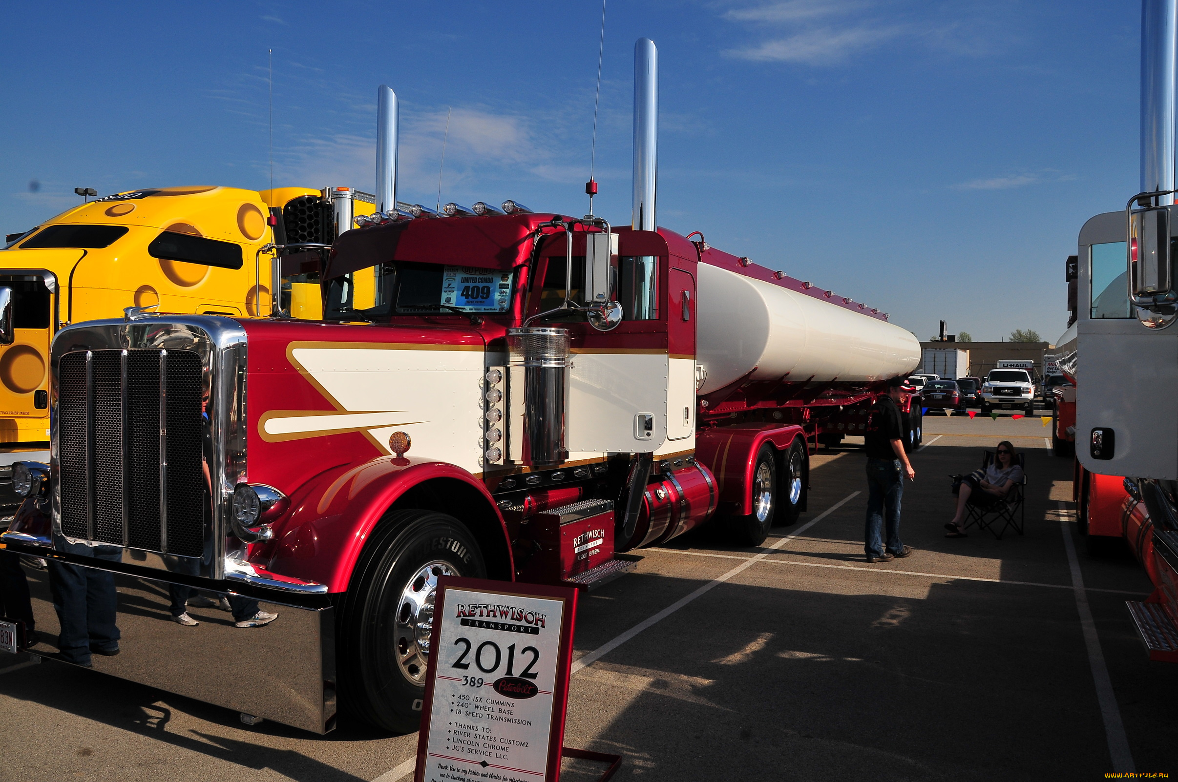 автомобили, peterbilt, танкер, грузовик, шоу