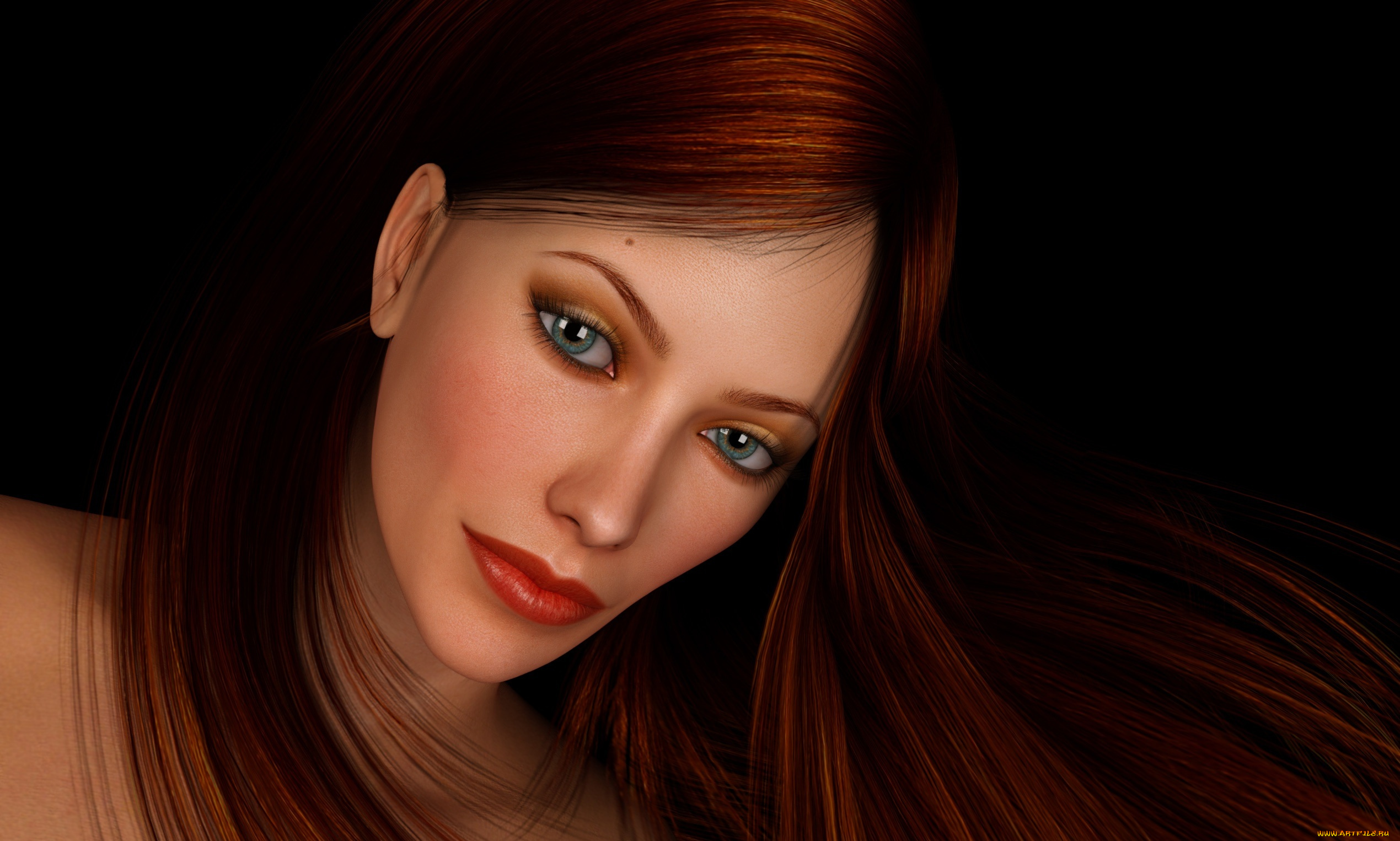 3д, графика, portraits, портрет, взгляд