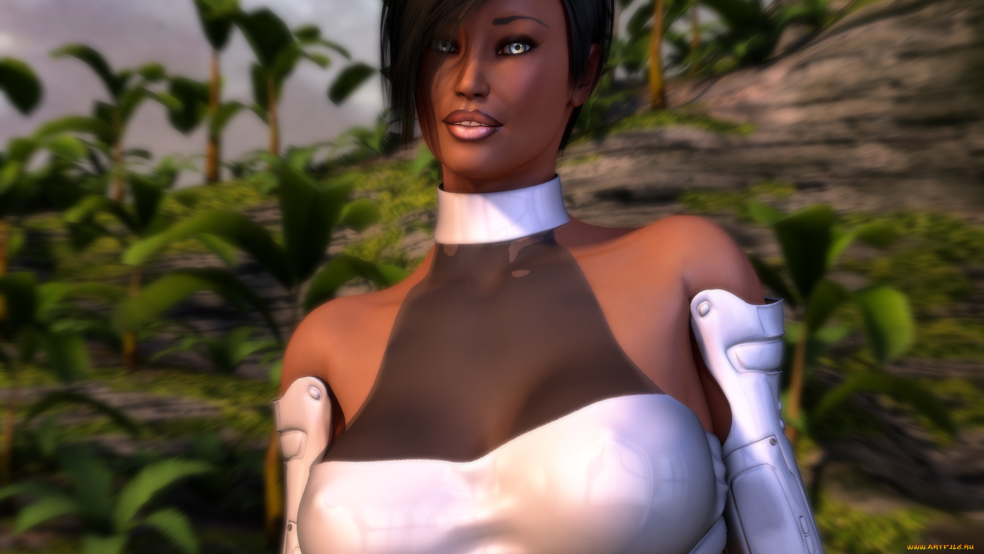 3д, графика, _science, fiction, девушка, взгляд