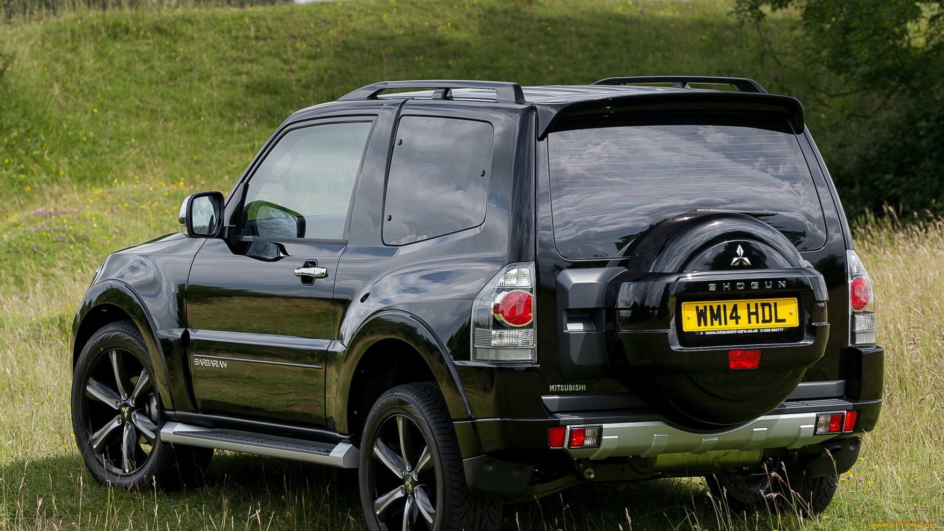 автомобили, mitsubishi, barbarian, swb, shogun, темный, 2014г