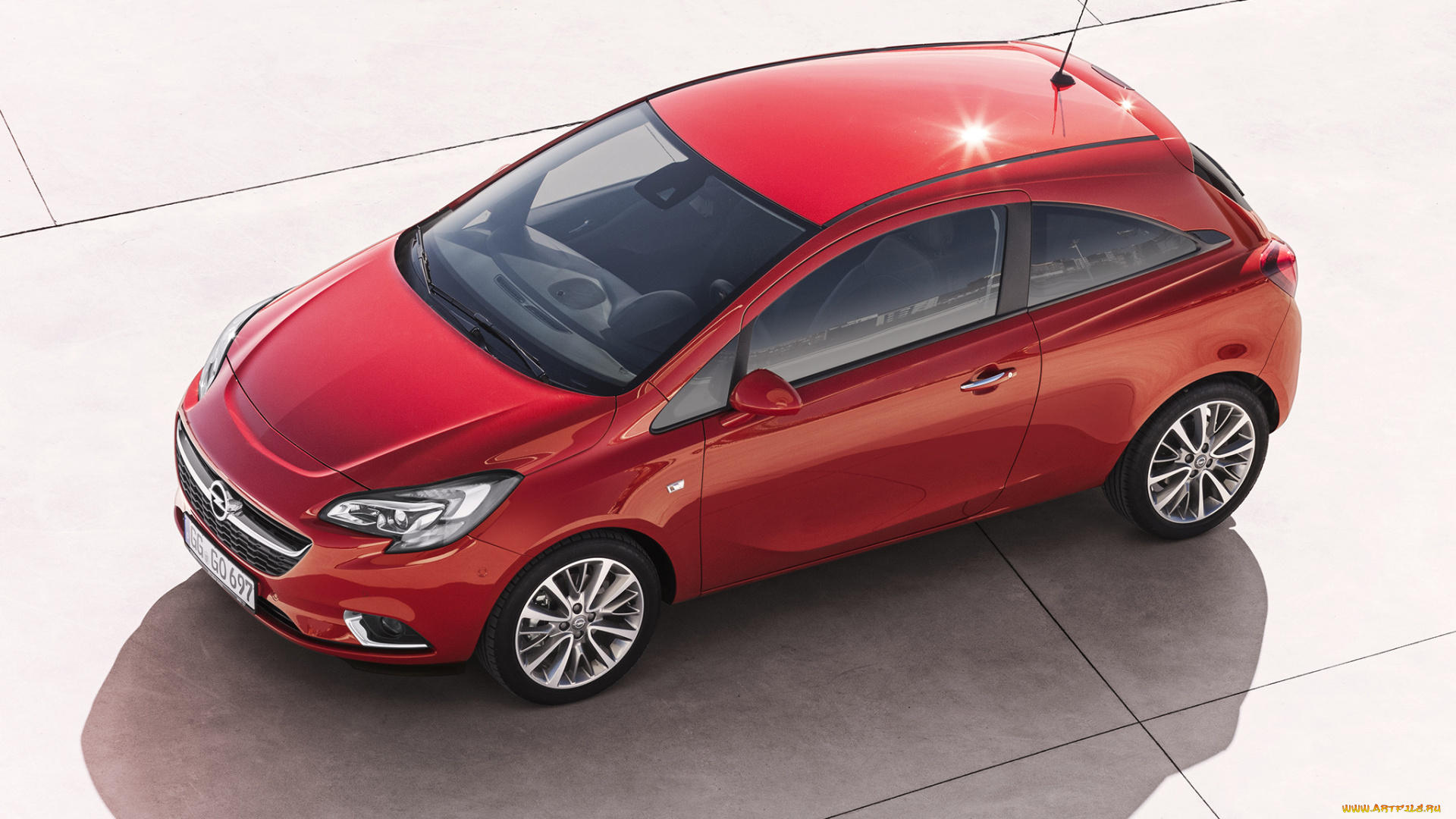 автомобили, opel, 5-door, corsa, 2014г, красный