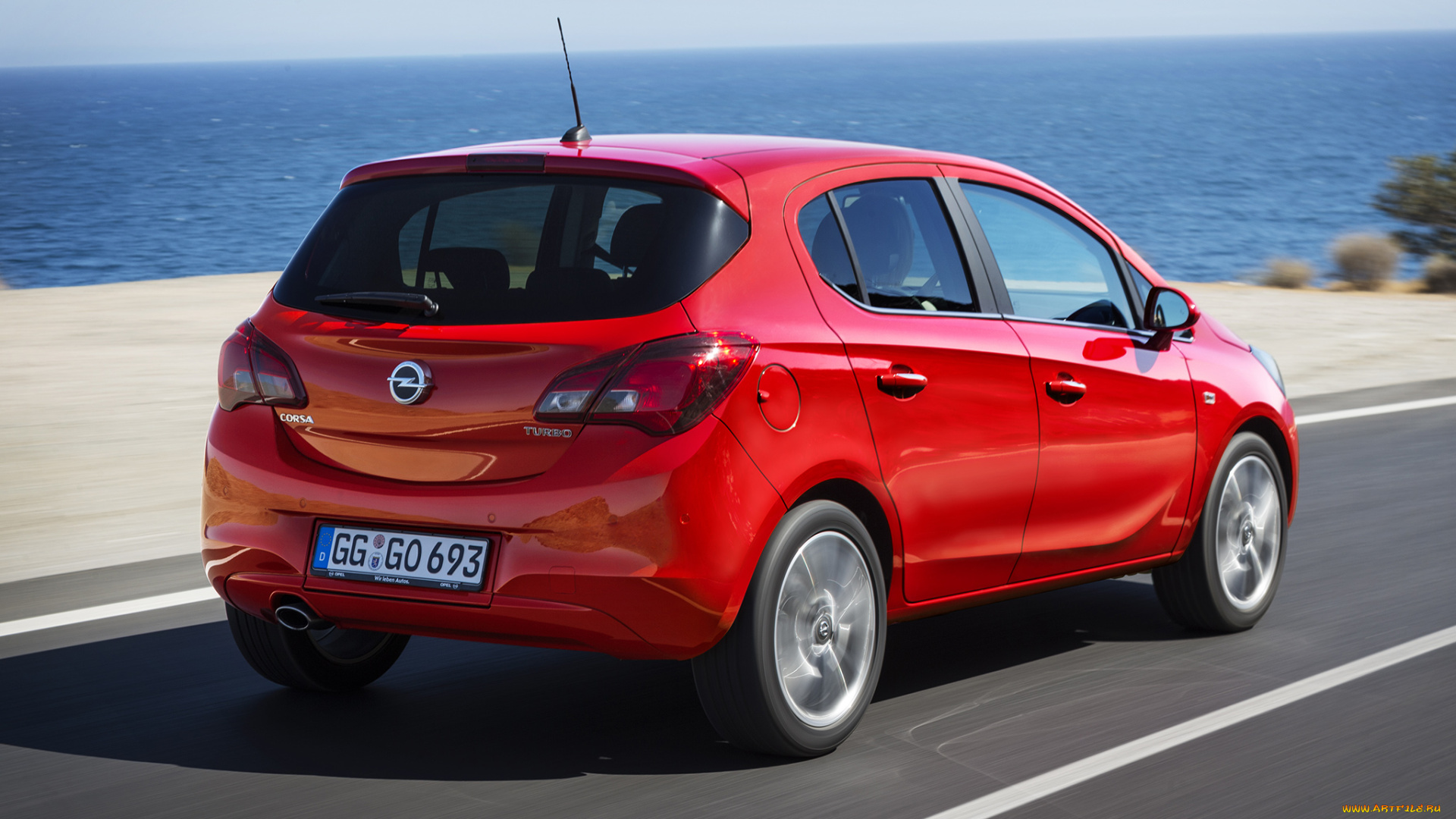 автомобили, opel, красный, corsa, 2014г, 5-door