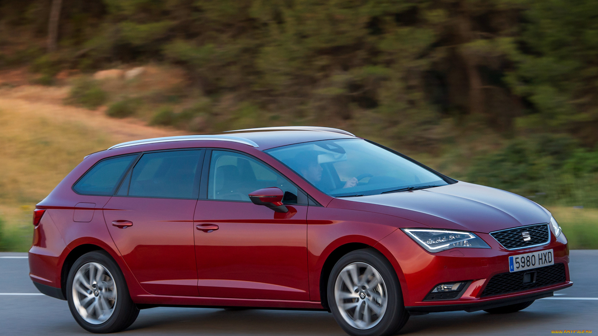 автомобили, seat, красный, 2014г, 5f, leоn, st, 4drive