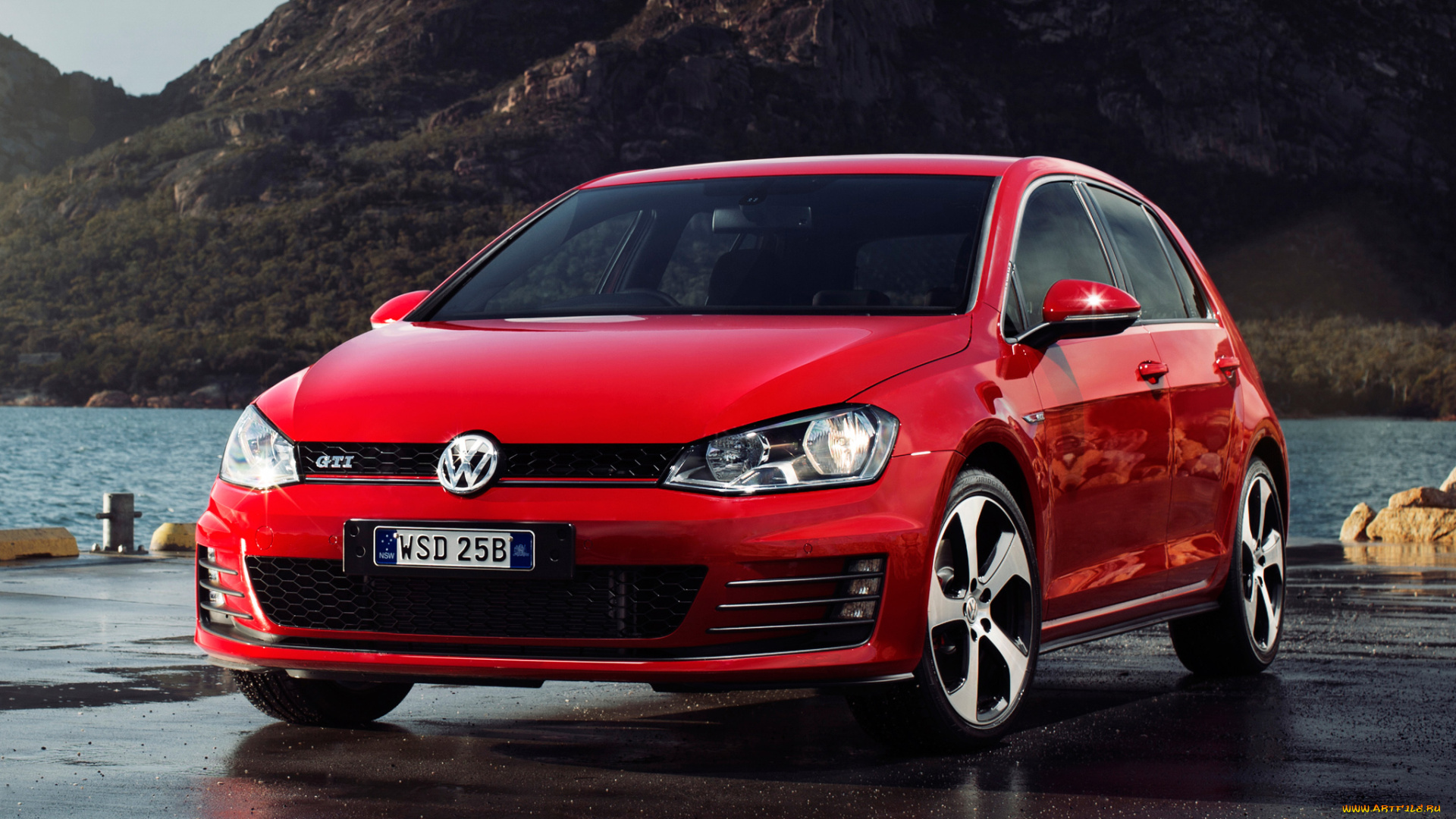 автомобили, volkswagen, 5-door, gti, golf, красный, 2013г, typ, 5g, au-spec