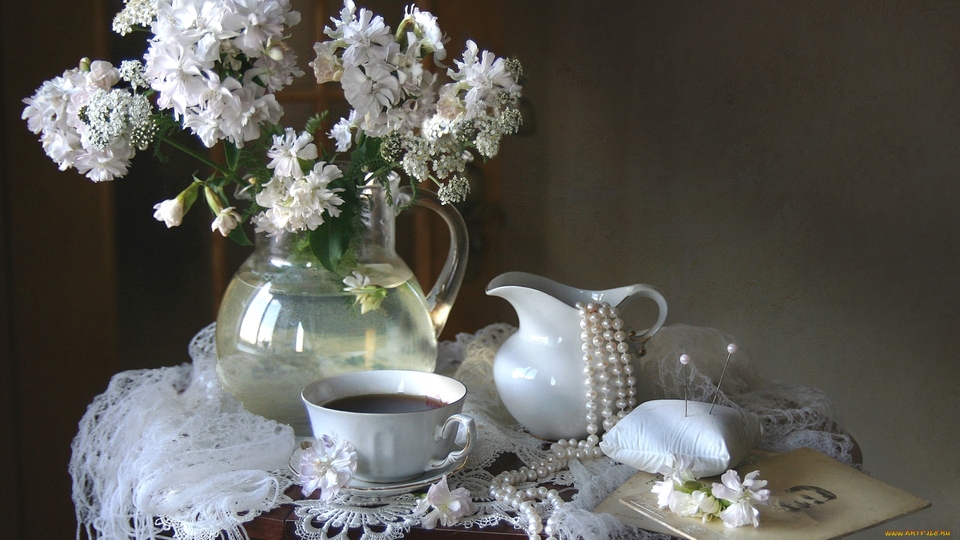 цветы, луговые, , полевые, , цветы, игла, ожерелье, чашка, букет