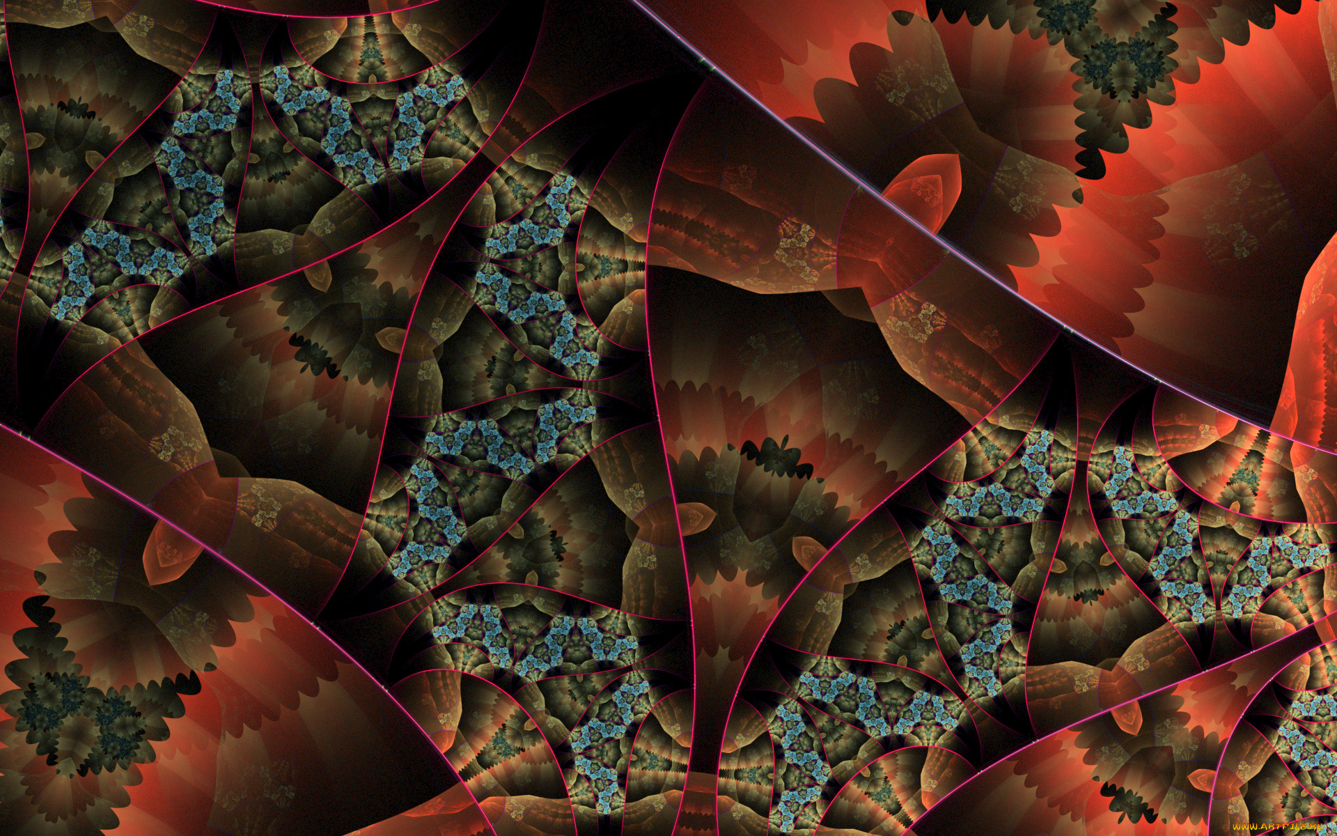 3д, графика, фракталы, , fractal, узор, фон, цвета