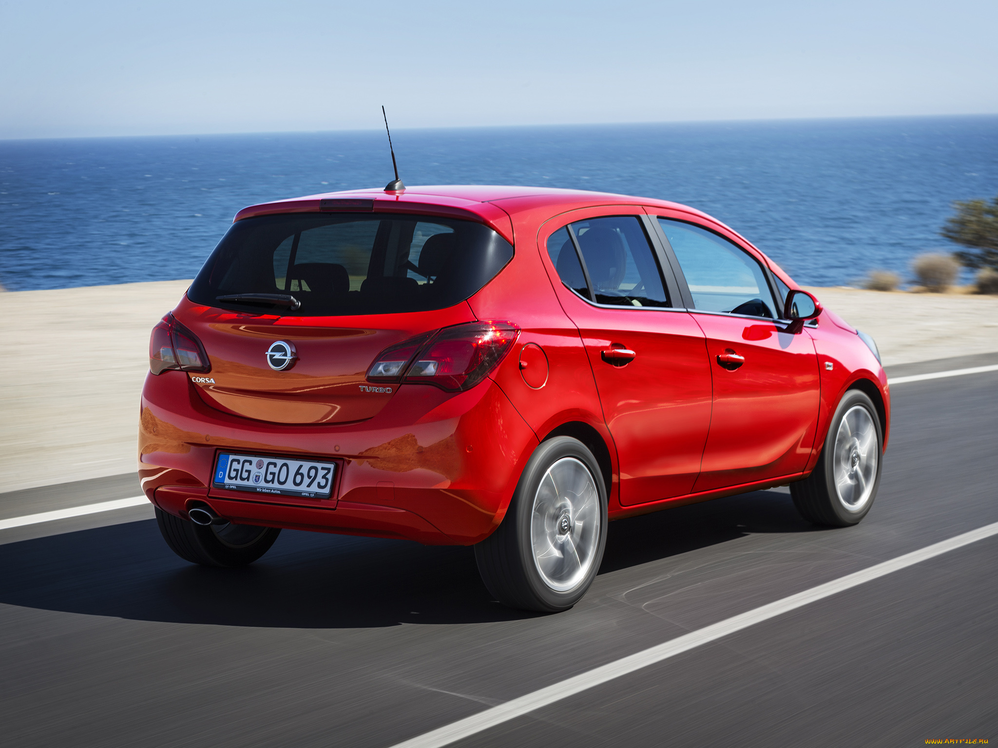 автомобили, opel, красный, corsa, 2014г, 5-door