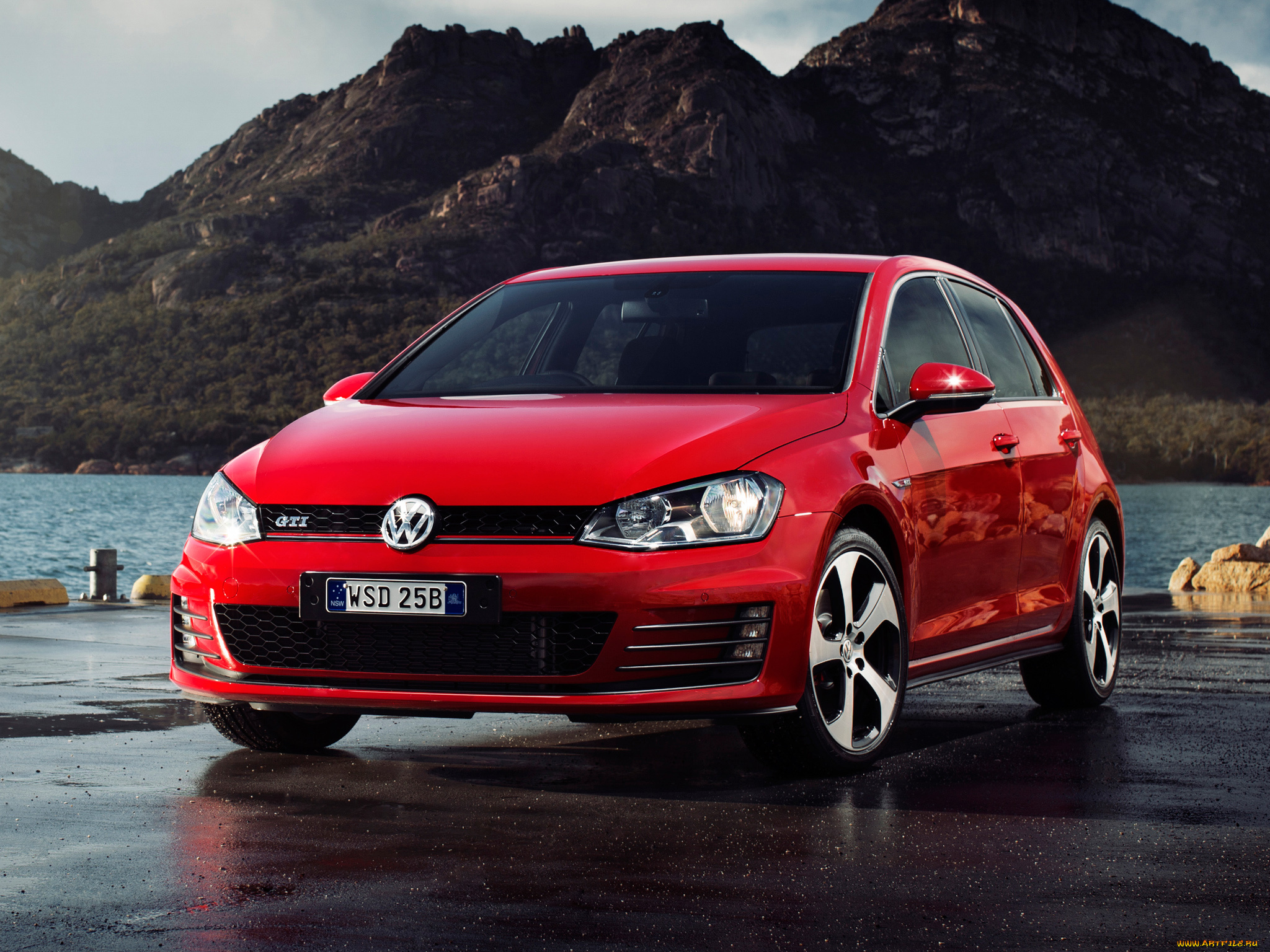 автомобили, volkswagen, 5-door, gti, golf, красный, 2013г, typ, 5g, au-spec