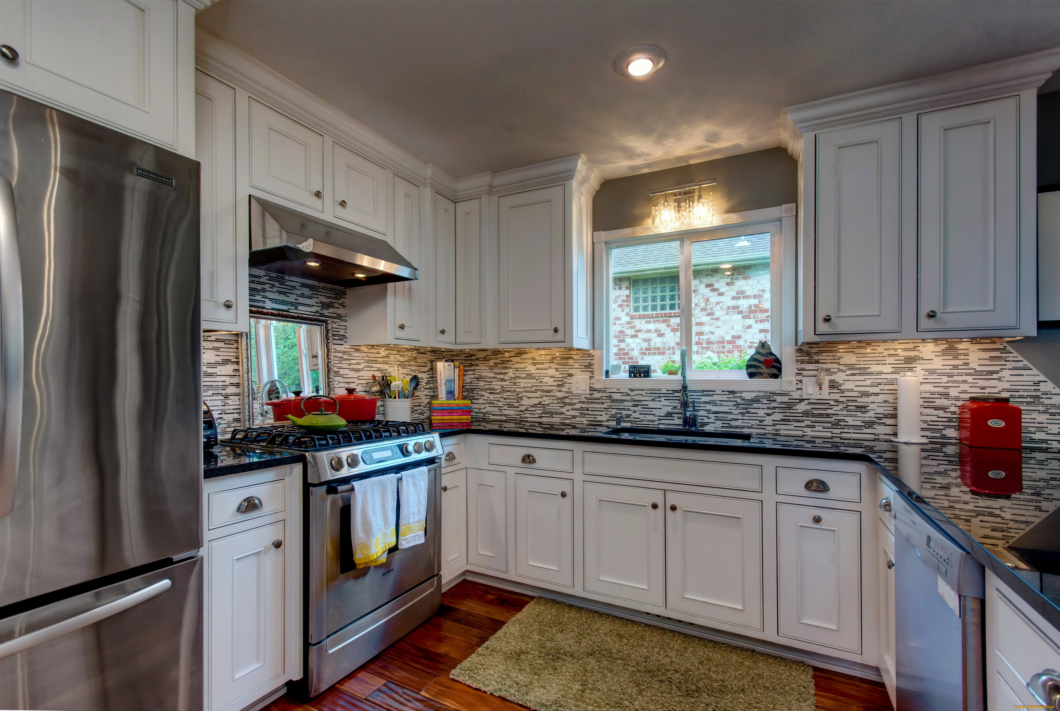 интерьер, кухня, мебель, дизайн, холодильник, плита