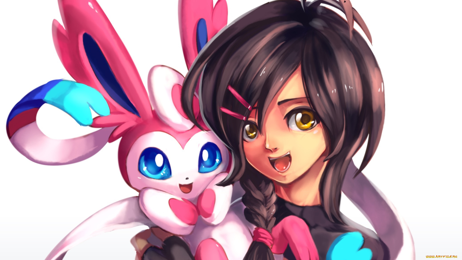 аниме, pokemon, покемон, девушка, арт