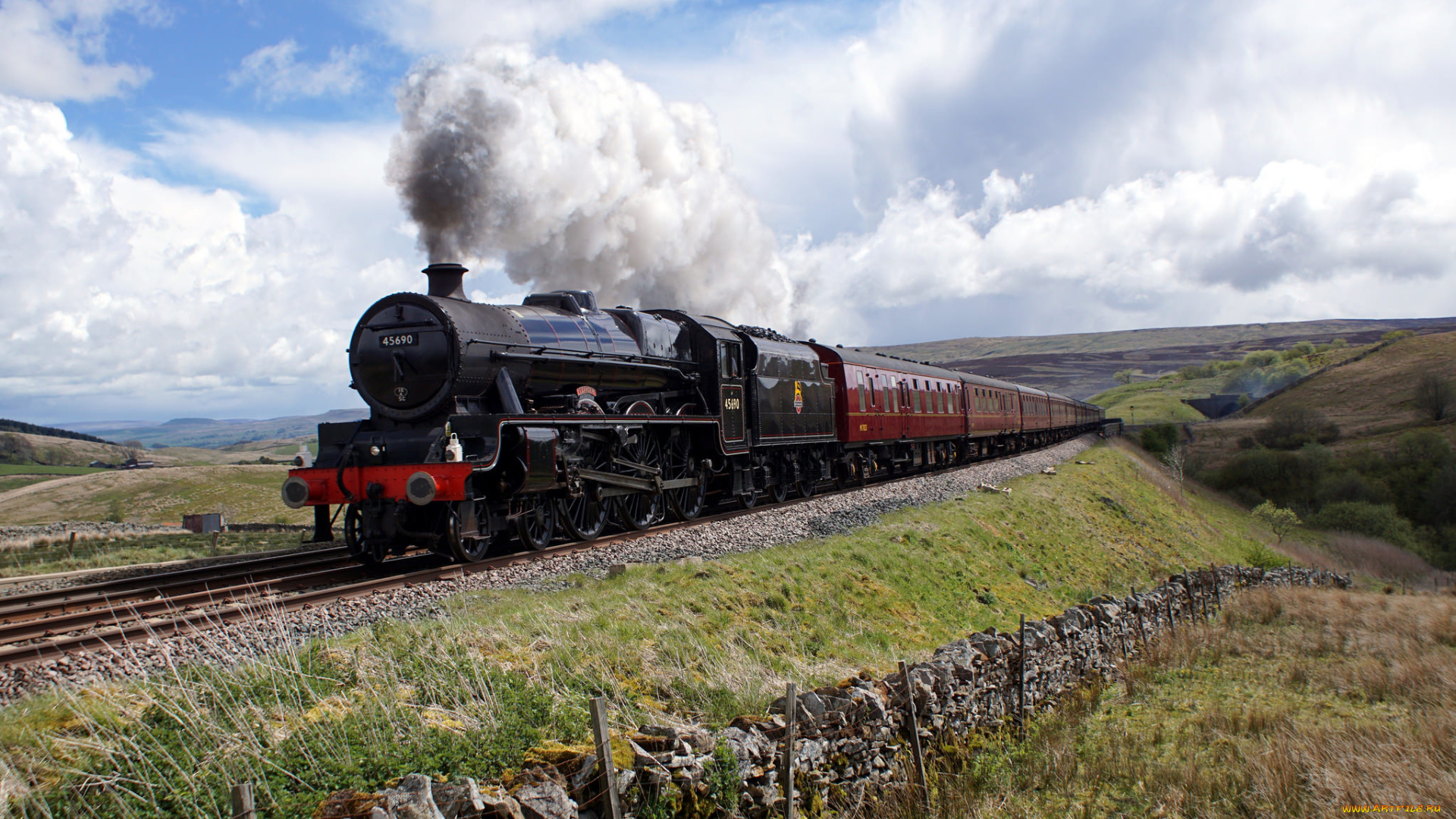 техника, паровозы, дорога, железная, паровоз, рельсы