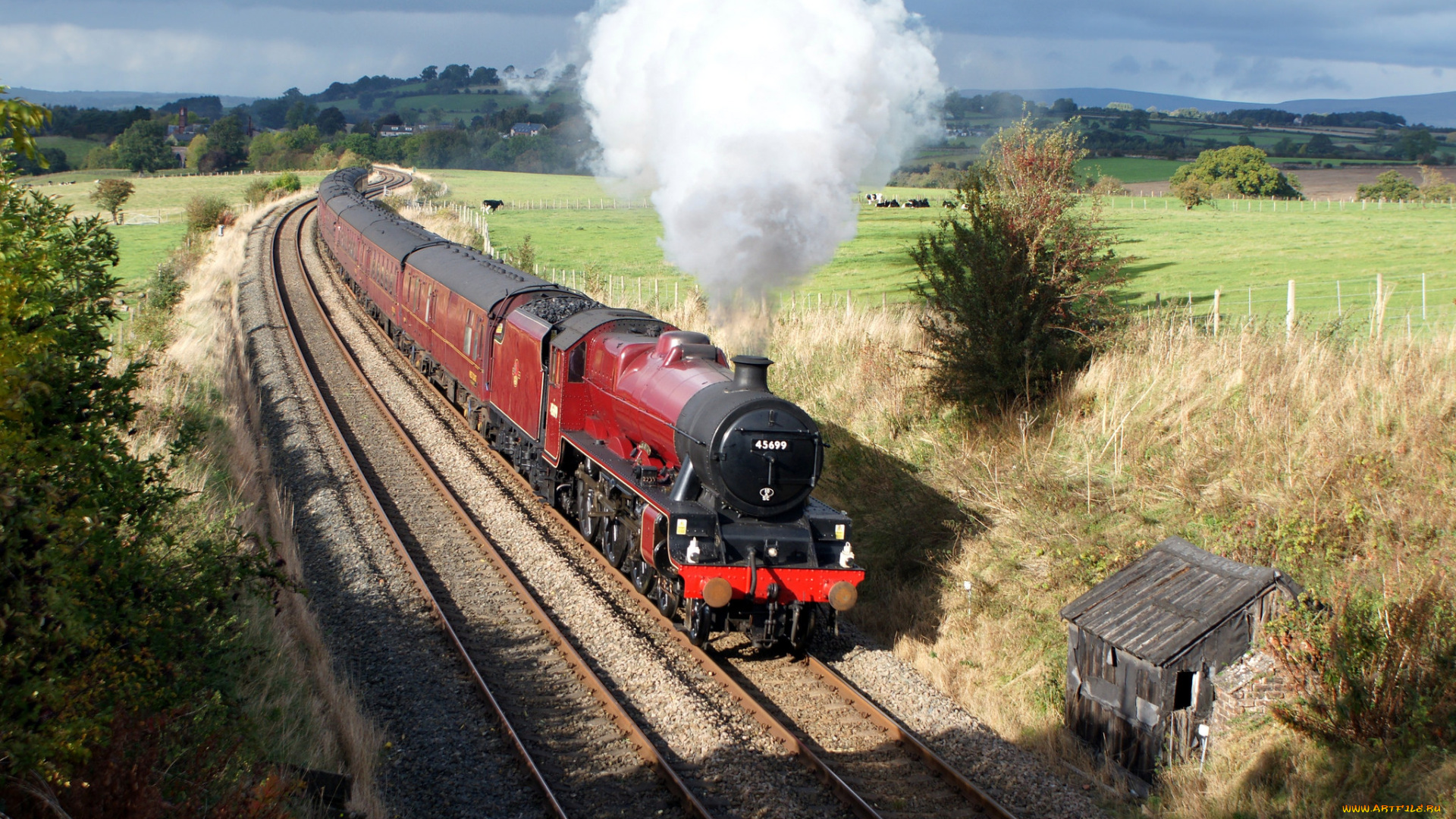 техника, паровозы, дорога, железная, рельсы, паровоз