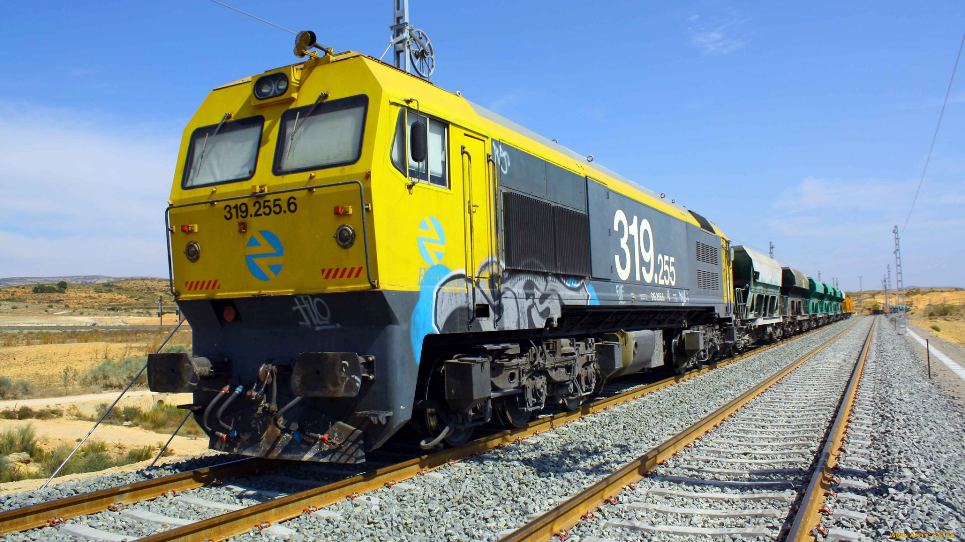 техника, поезда, дорога, локомотив, рельсы, состав, железная