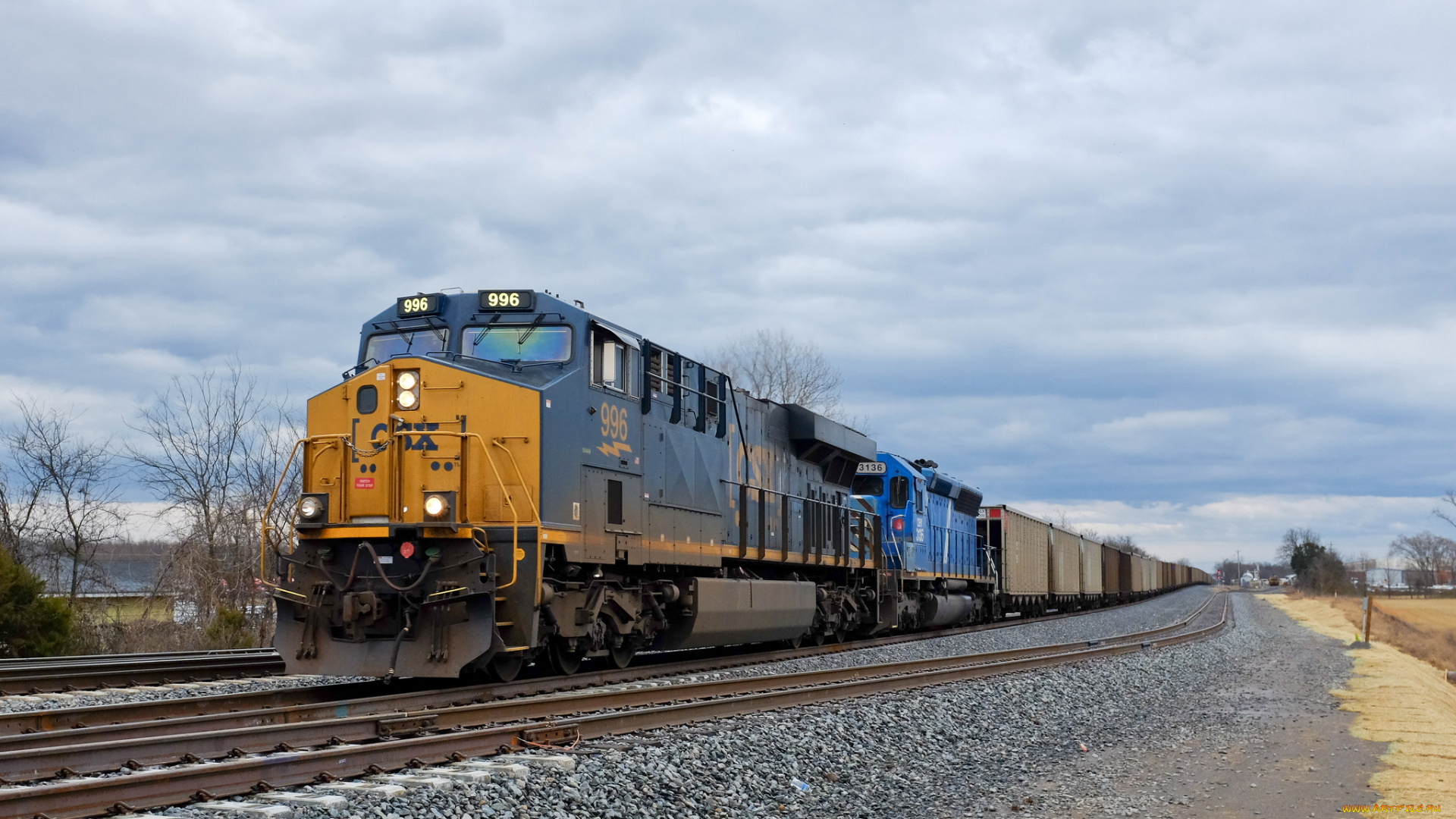 техника, поезда, локомотив, рельсы, дорога, состав, железная