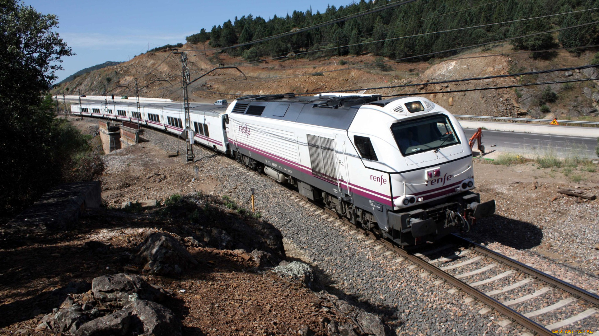 техника, поезда, рельсы, дорога, железная, состав, локомотив