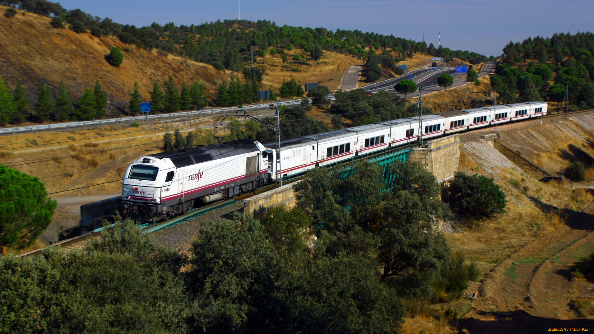 техника, поезда, рельсы, локомотив, состав, дорога, железная