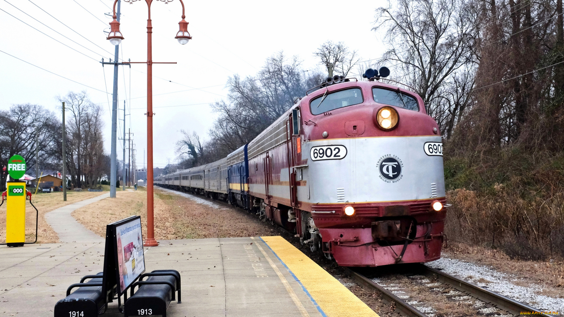 техника, поезда, состав, локомотив, дорога, железная, рельсы