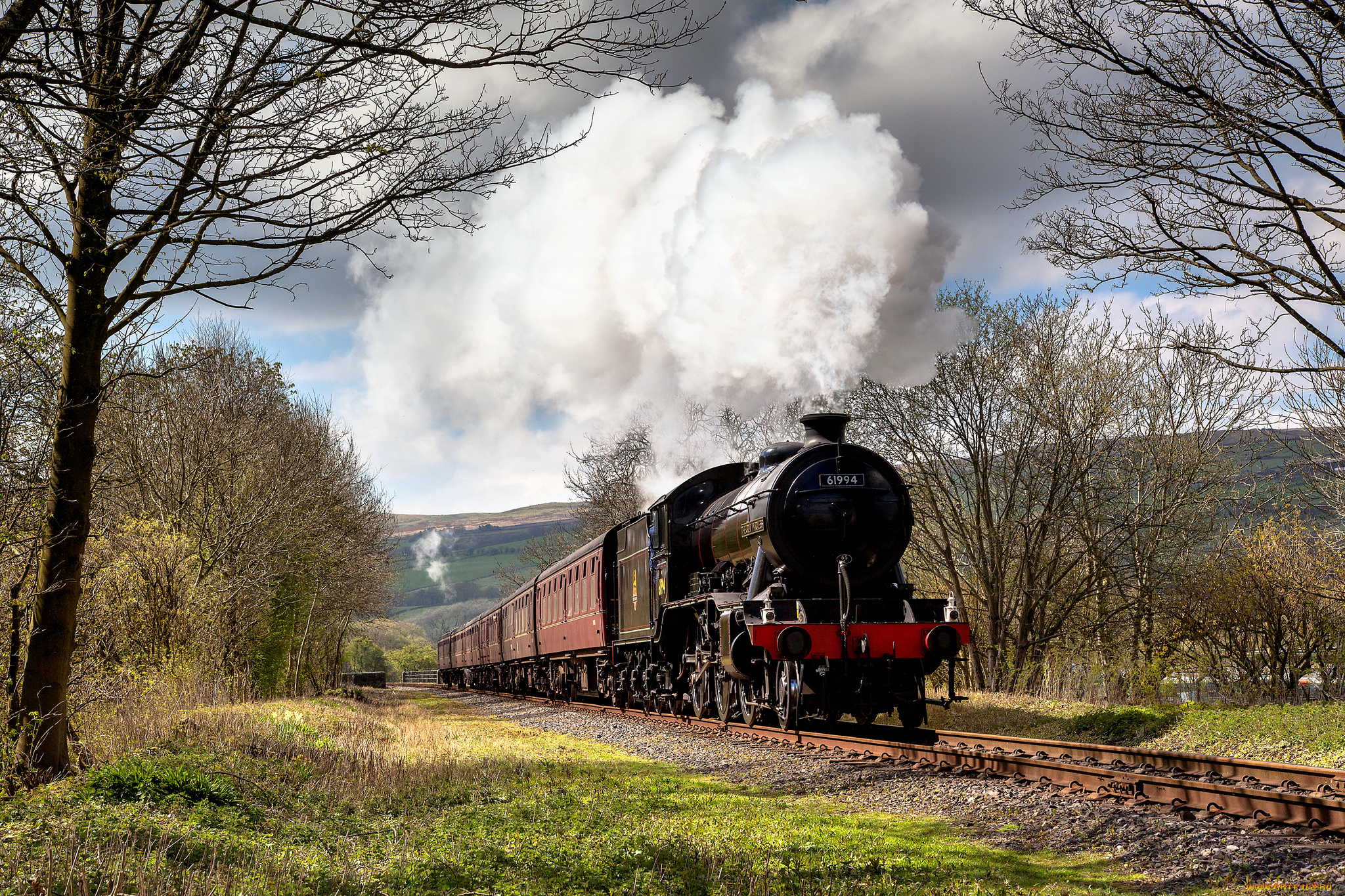 техника, паровозы, паровоз, рельсы, дорога, железная