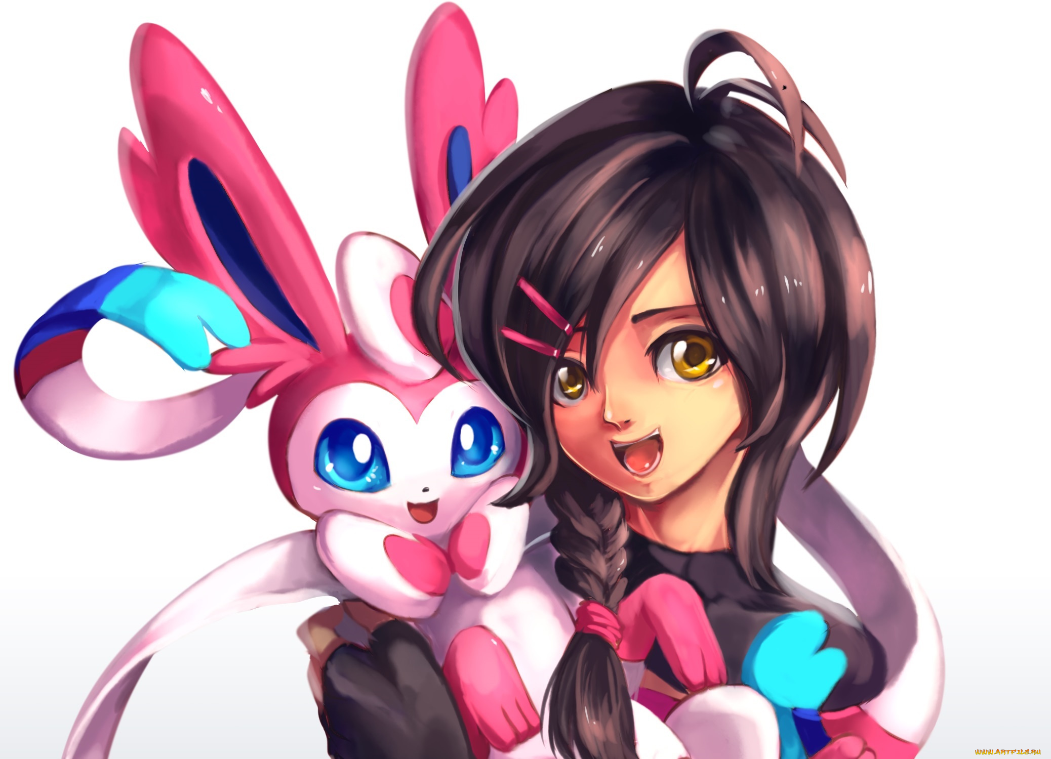 аниме, pokemon, покемон, девушка, арт