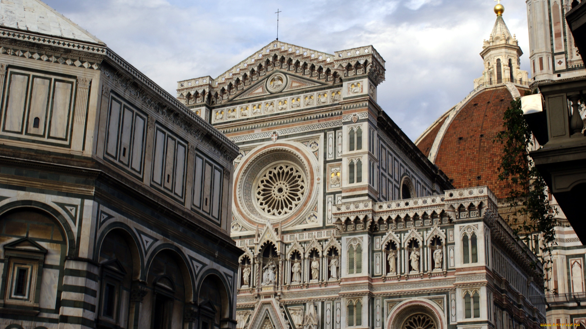 города, флоренция, , италия, собор