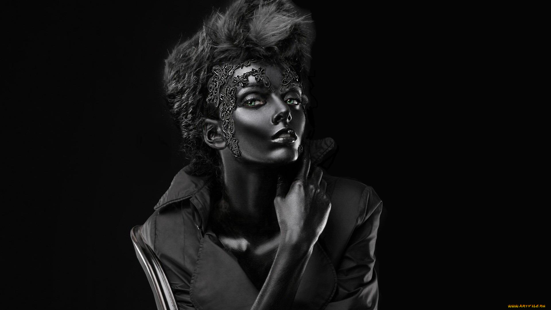 девушки, -unsort, , креатив, краска, плащ, модель, кружево