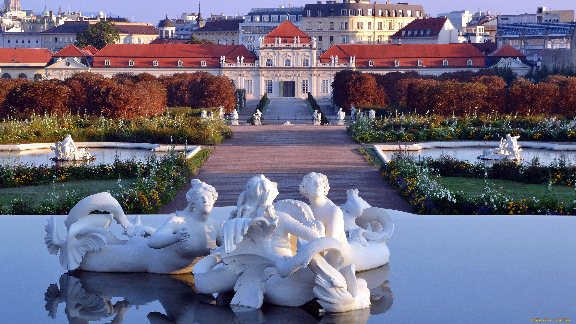 belvedere, palace, города, вена, , австрия, belvedere, palace