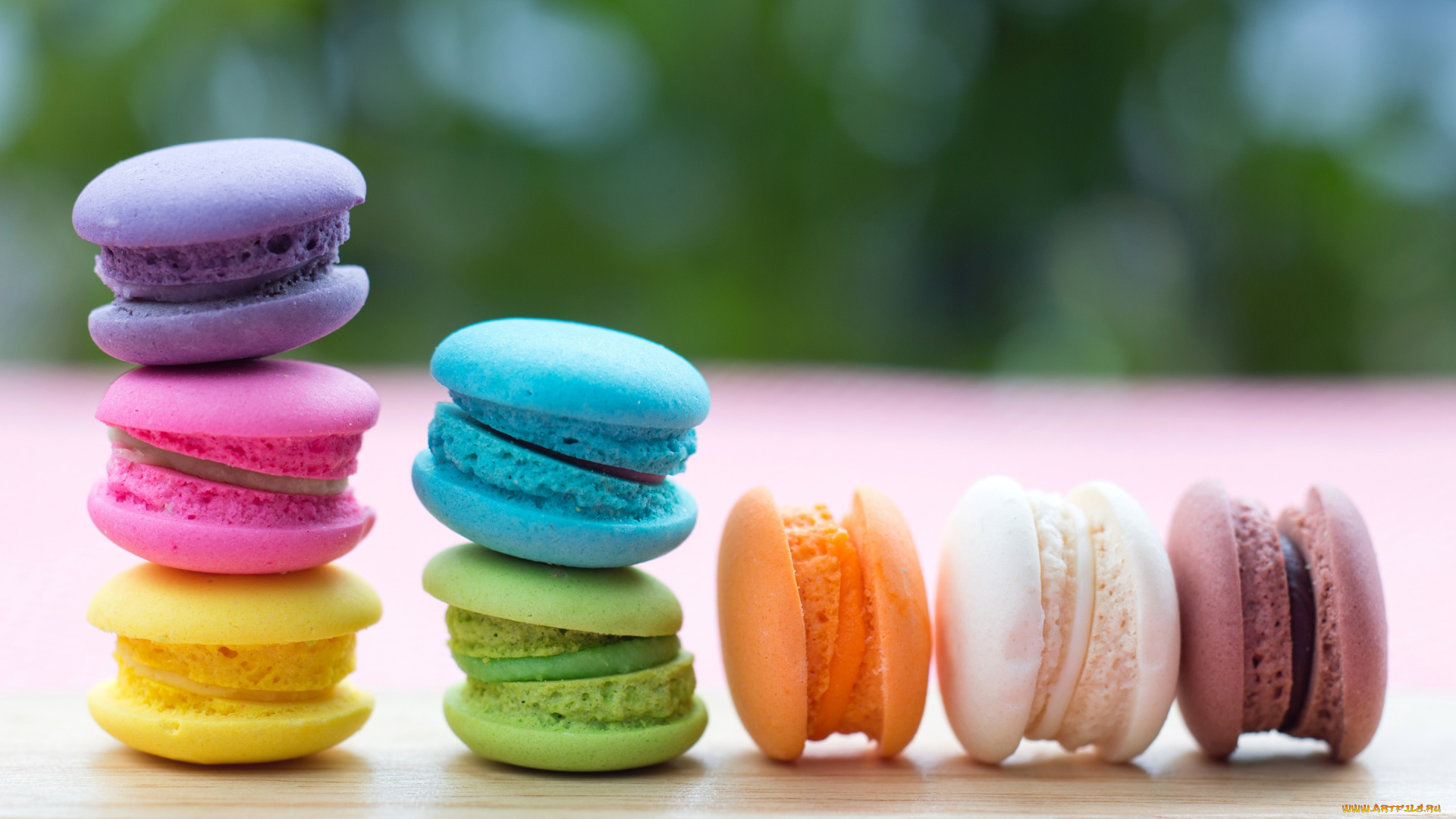 еда, макаруны, dessert, french, pink, macaron, десерт, сладкое, bright, пирожные, sweet, colorful, macaroon
