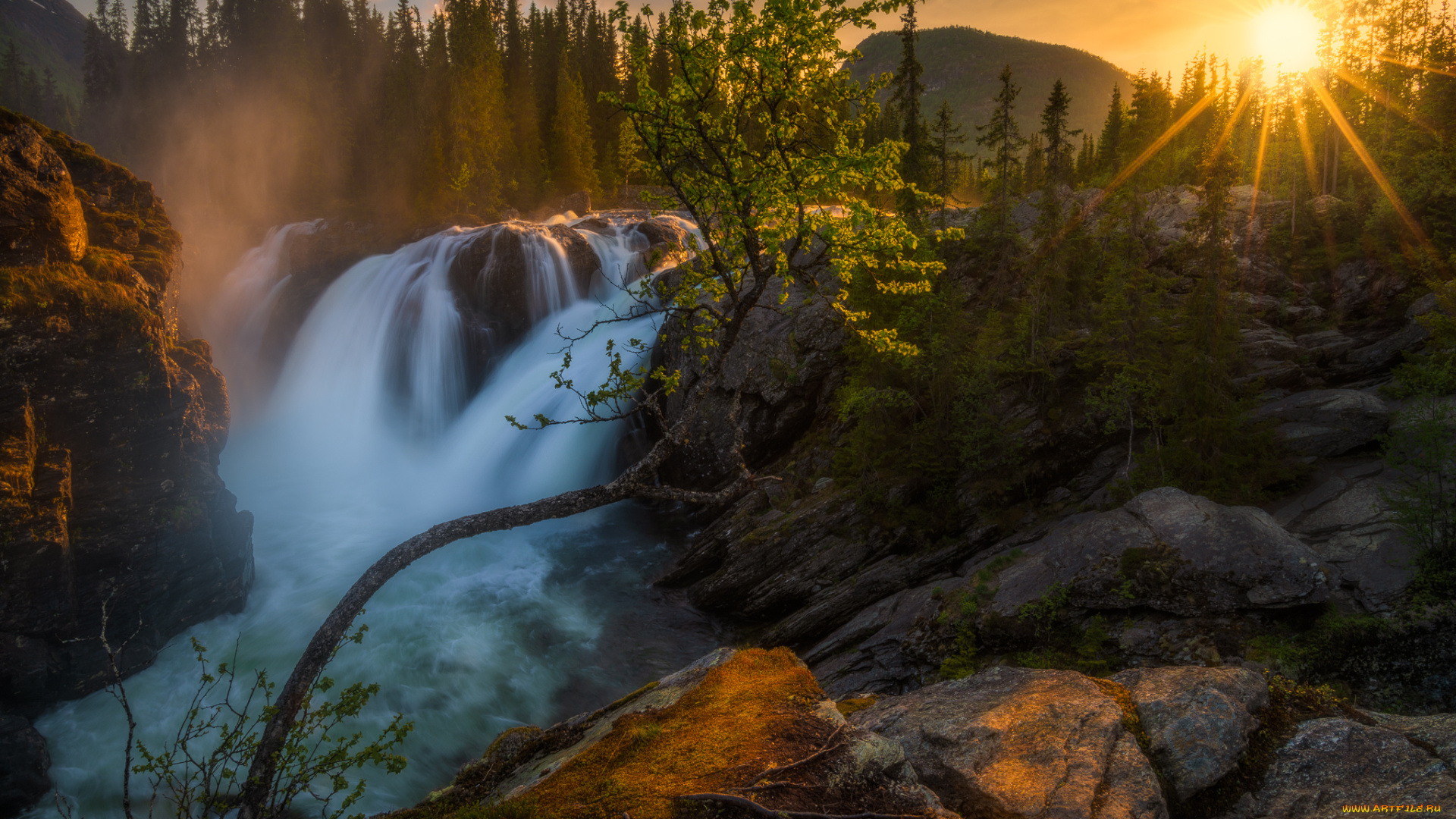природа, водопады, простор