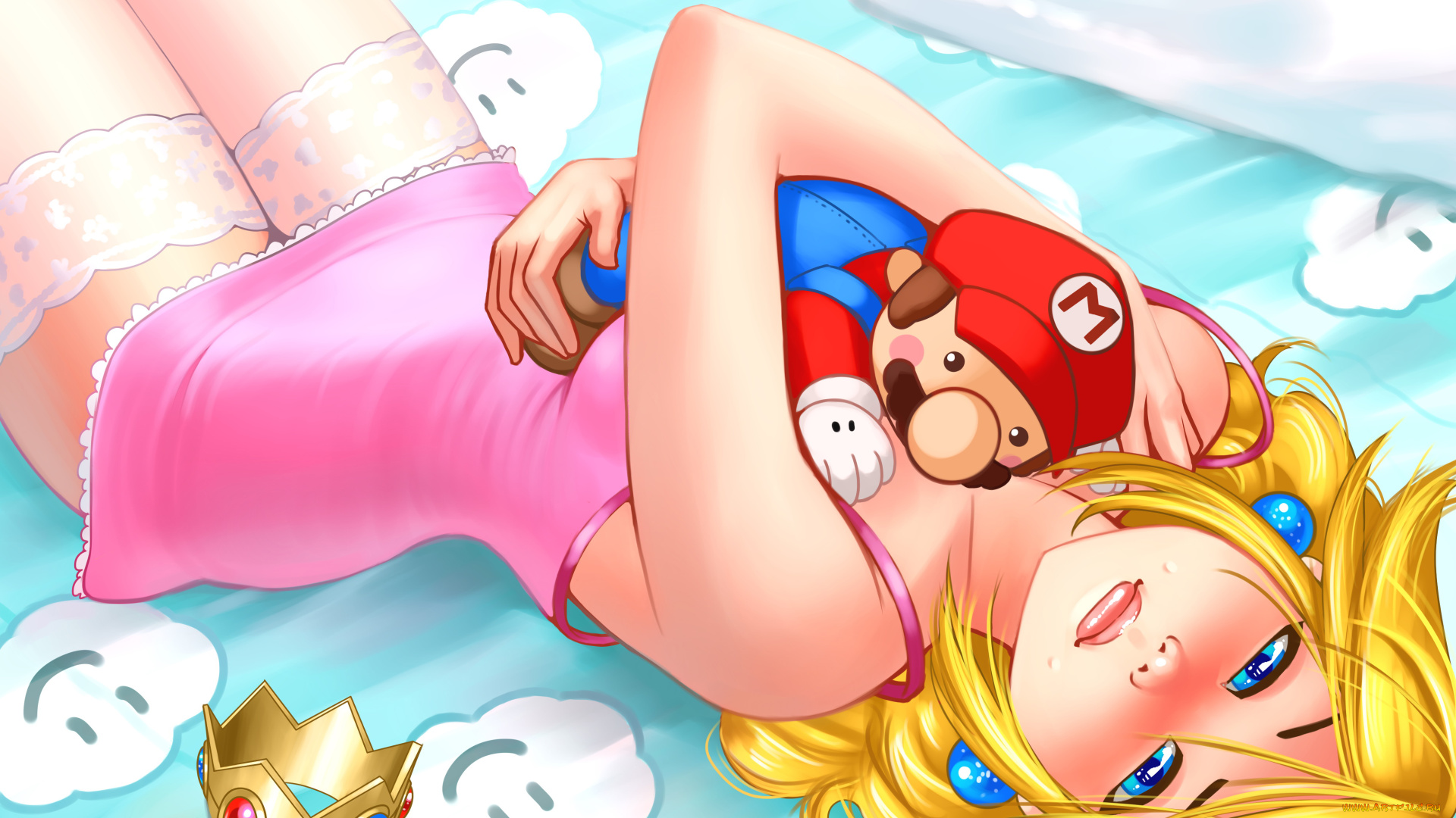 разное, арты, девушка, игрушка, взгляд, фон