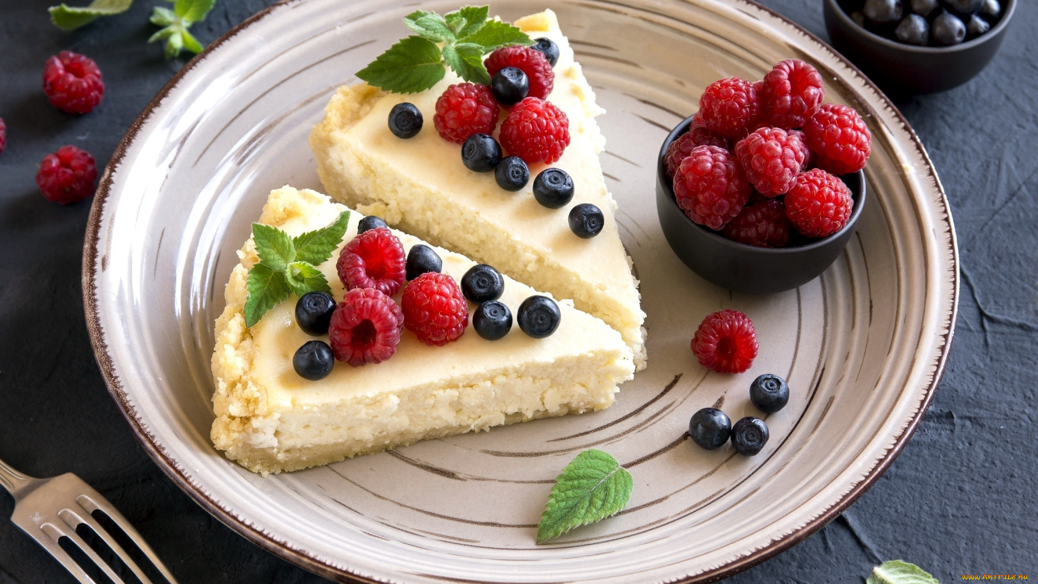 еда, торты, торт, малина, черника