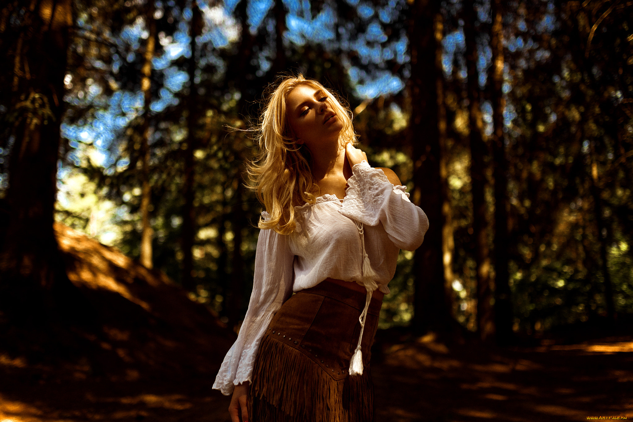 девушки, carla, sonre, женщины, на, открытом, воздухе, деревья, блондинка, carla, sonre, глубина, резкости, miro, hofmann, закрытые, глаза