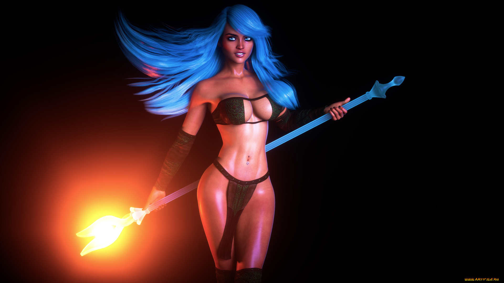 3д, графика, фантазия, , fantasy, фон, взгляд, девушка