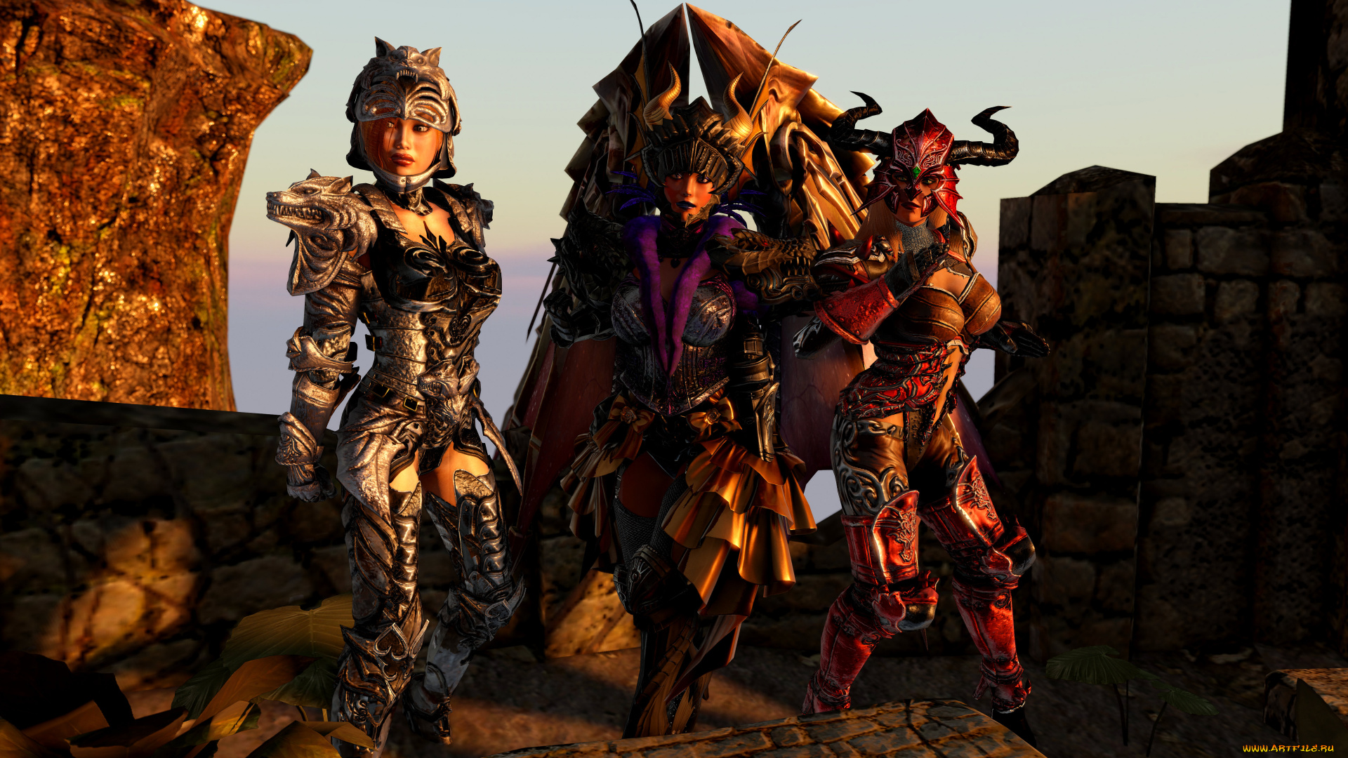 3д, графика, фантазия, , fantasy, фон, взгляд, девушки