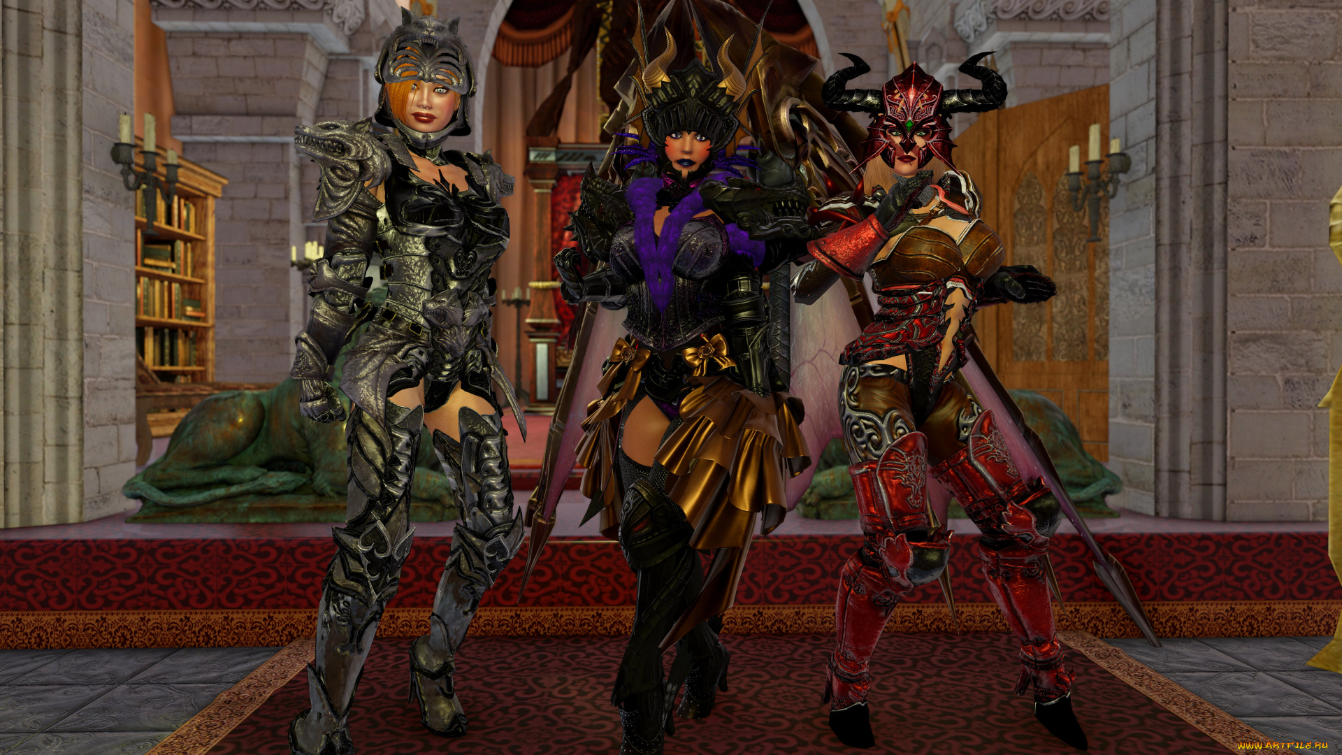 3д, графика, фантазия, , fantasy, фон, взгляд, девушки