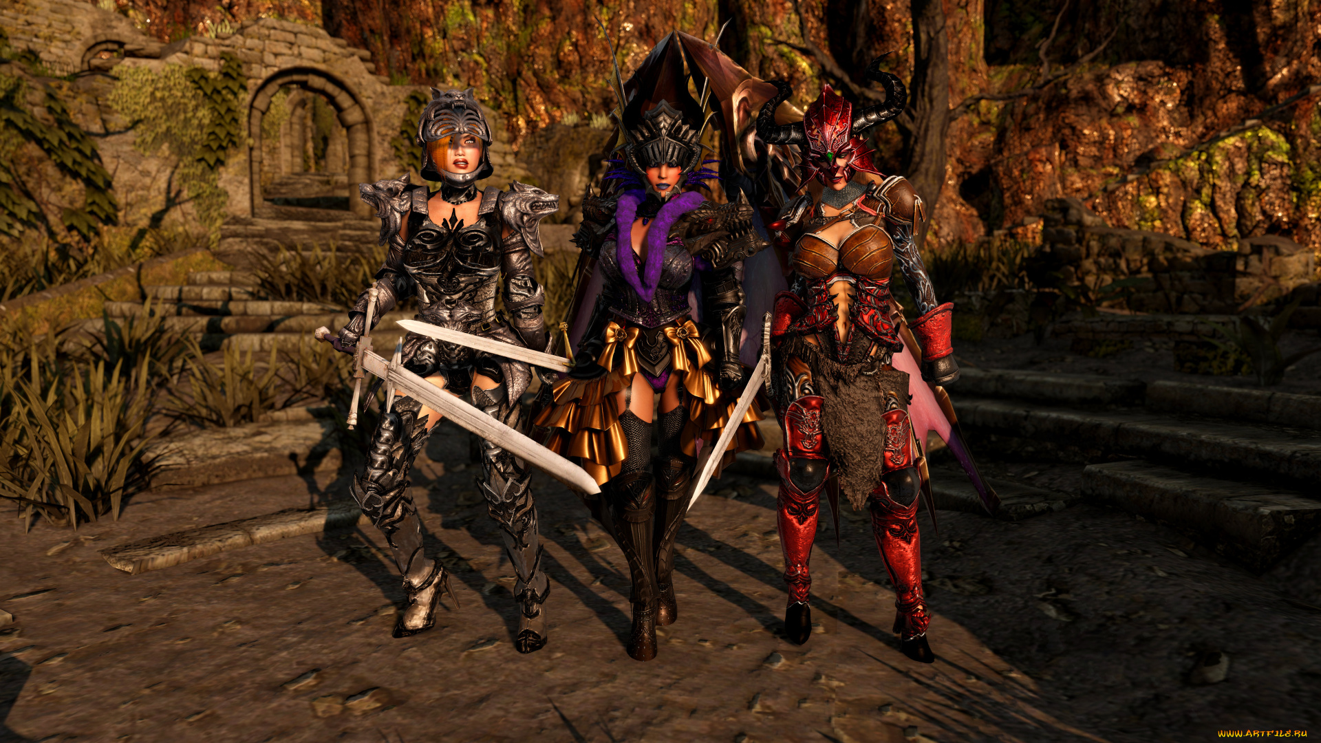 3д, графика, фантазия, , fantasy, фон, взгляд, девушки