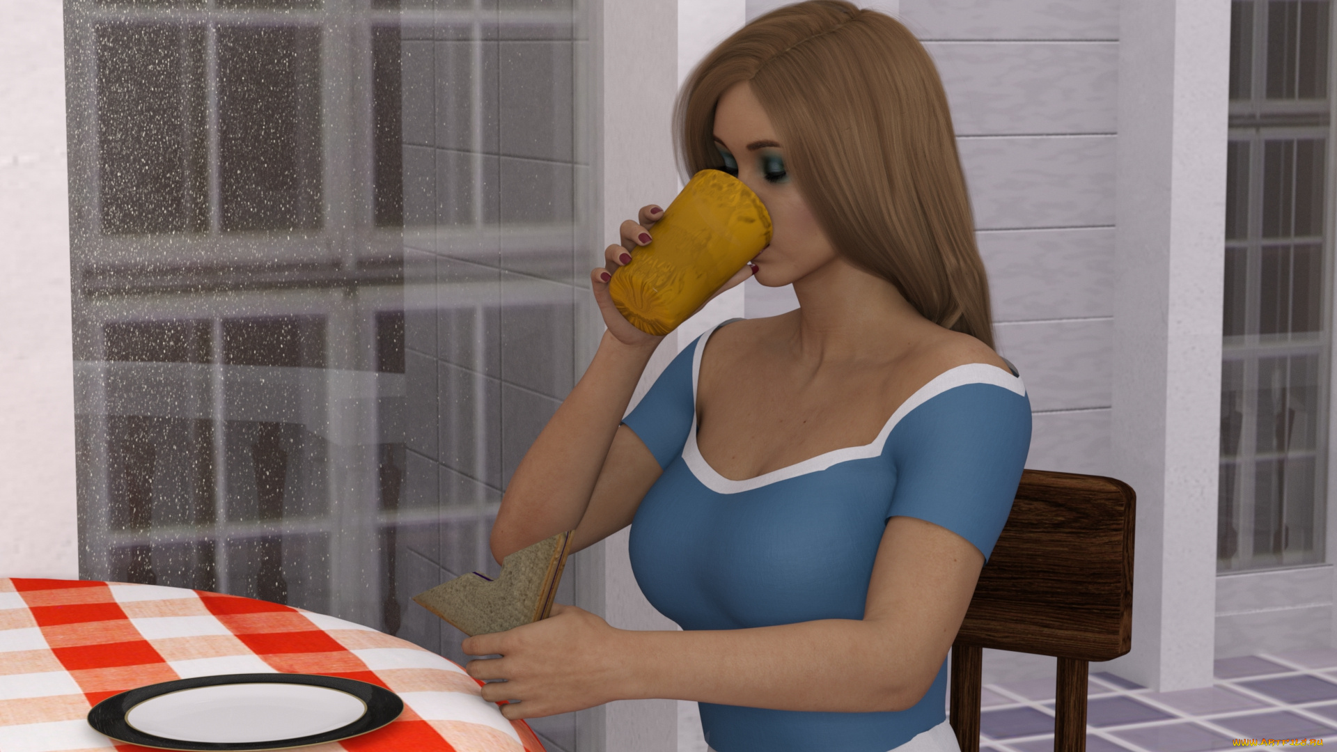 3д, графика, люди, , people, фон, взгляд, девушка