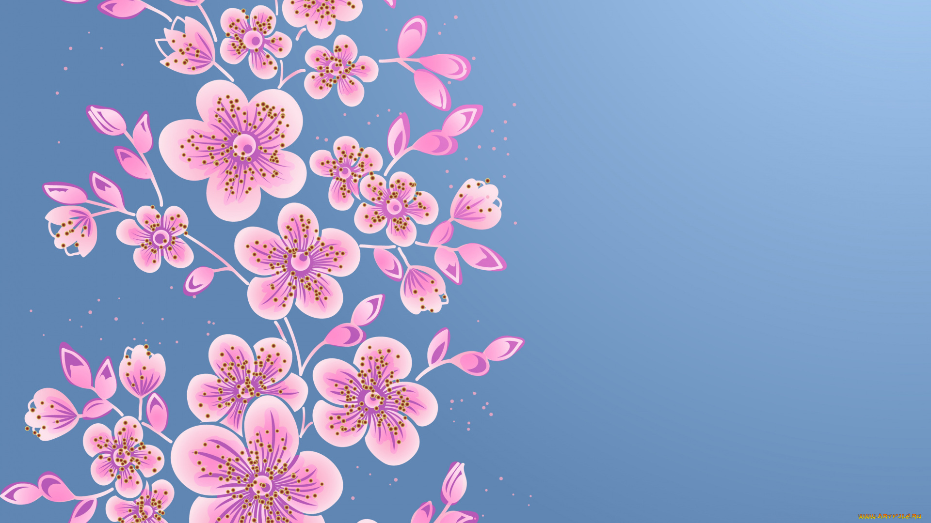 векторная, графика, цветы, , flowers, фон, цветы