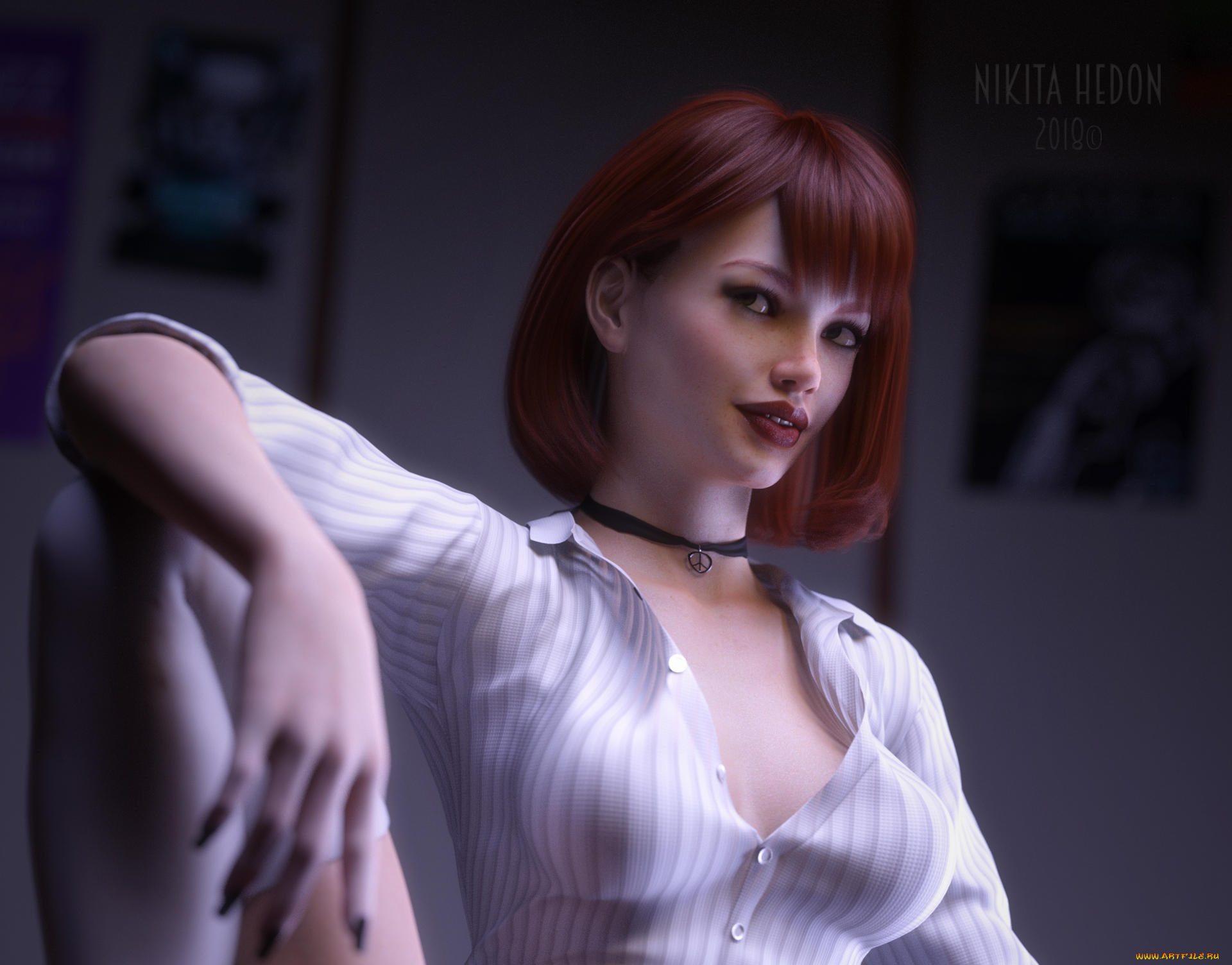 3д, графика, портрет, , portraits, фон, девушка, взгляд