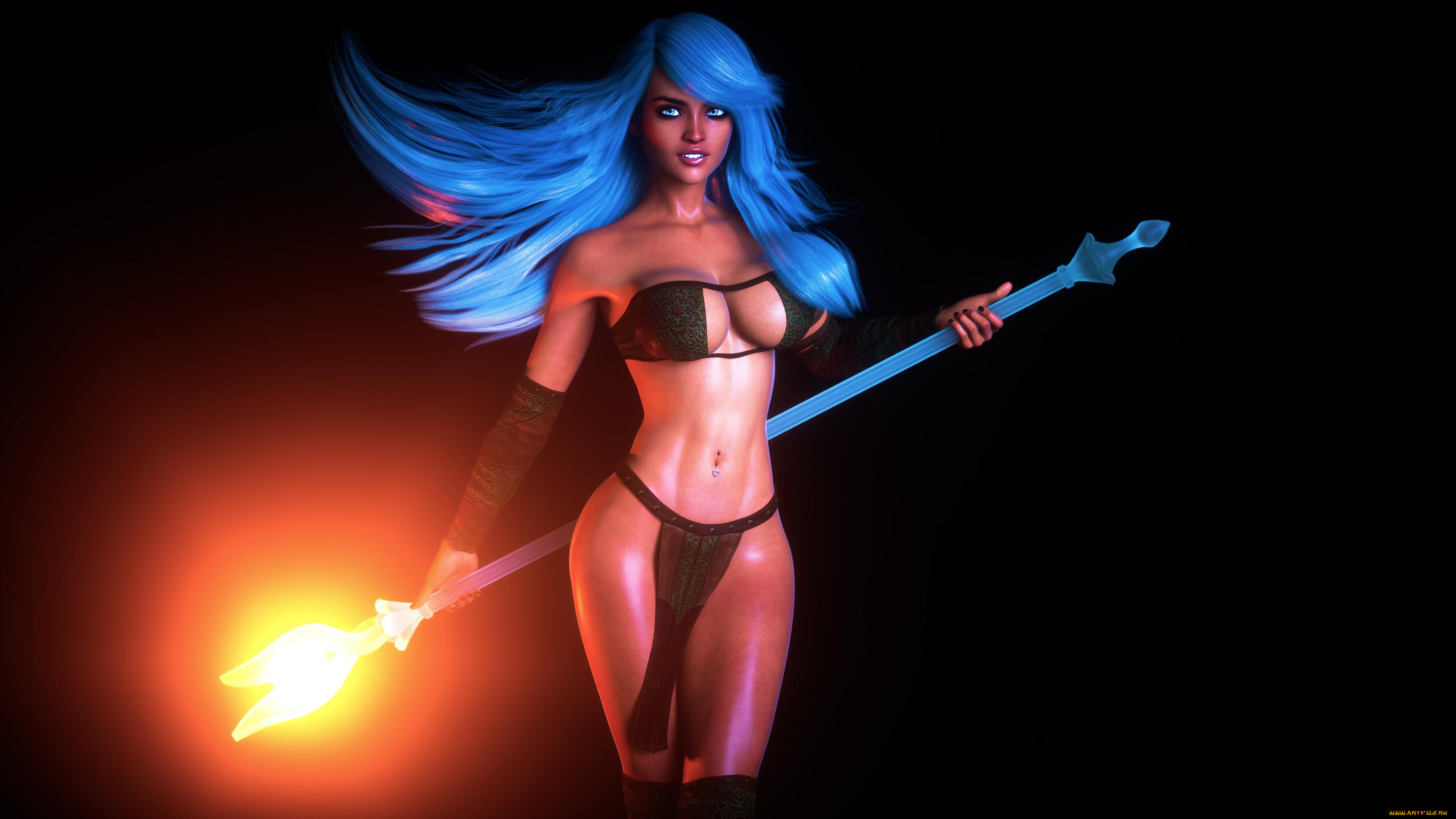 3д, графика, фантазия, , fantasy, фон, взгляд, девушка