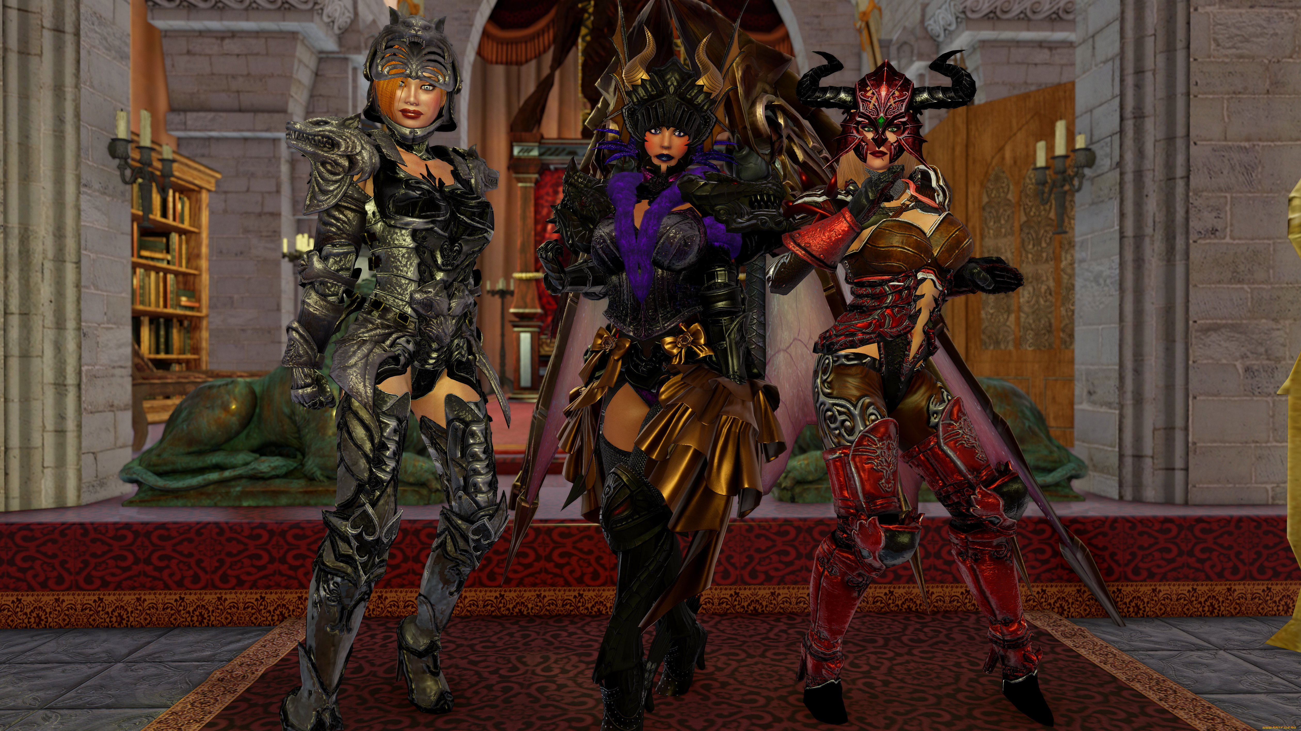 3д, графика, фантазия, , fantasy, фон, взгляд, девушки