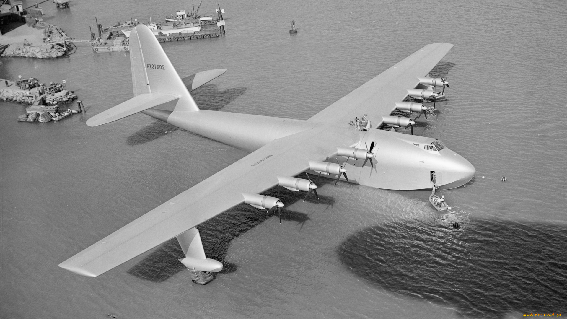 авиация, самолёты, амфибии, monochrome, wallhaven, самолет, ретро