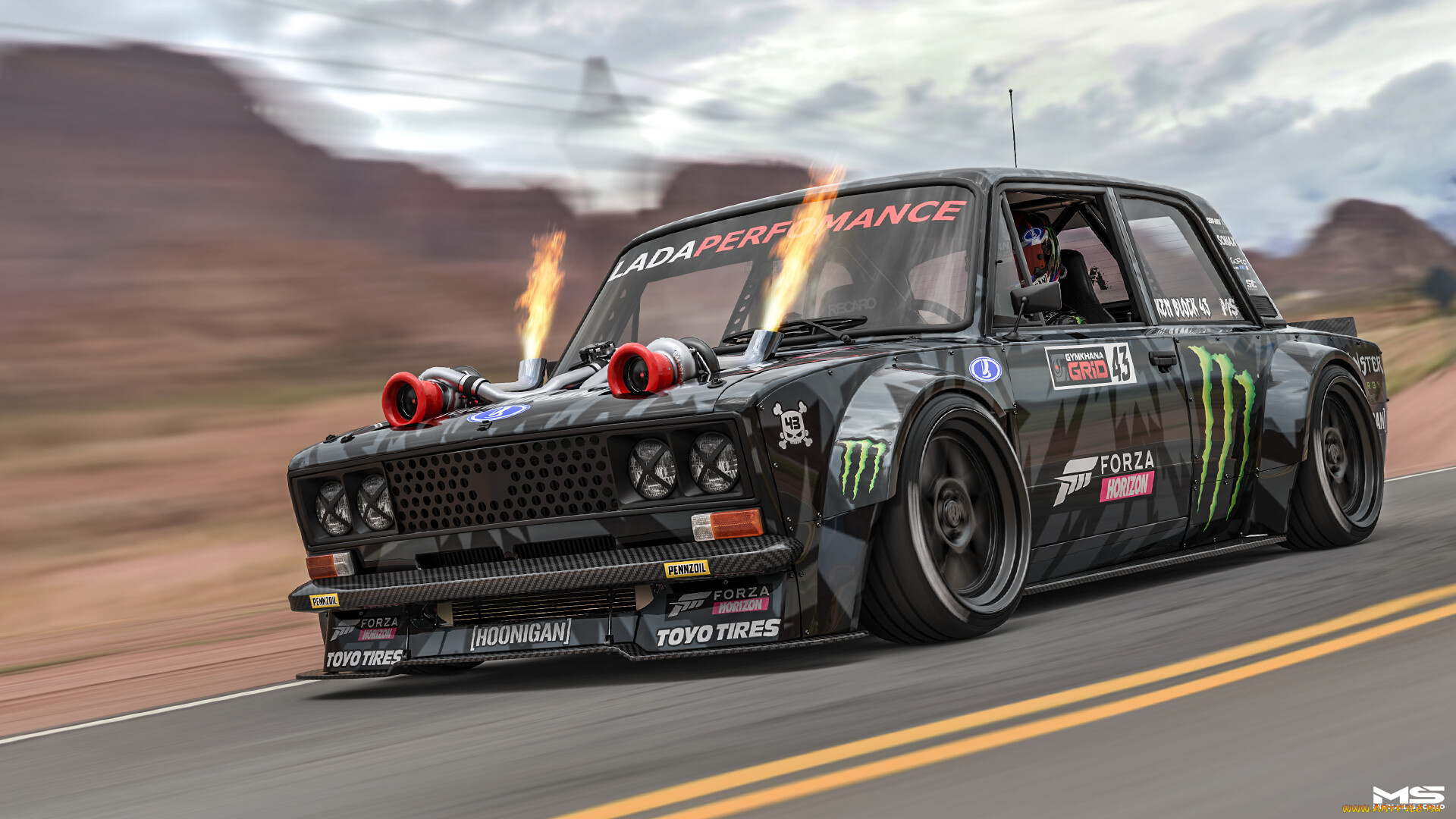 автомобили, виртуальный, тюнинг, vaz, 2106, hoonicorn, турбо, пушка