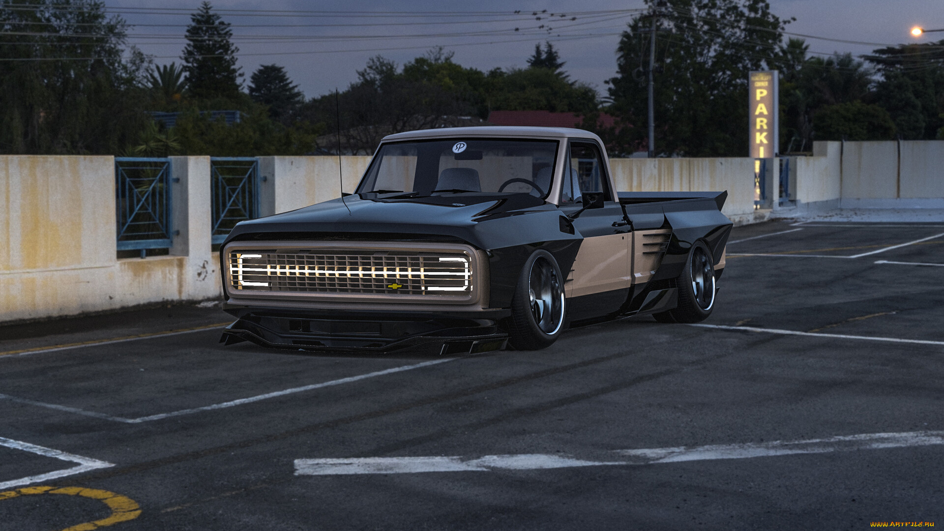 chevrolet, c10, cyber, truck, автомобили, виртуальный, тюнинг, chevrolet, c10, cyber, truck